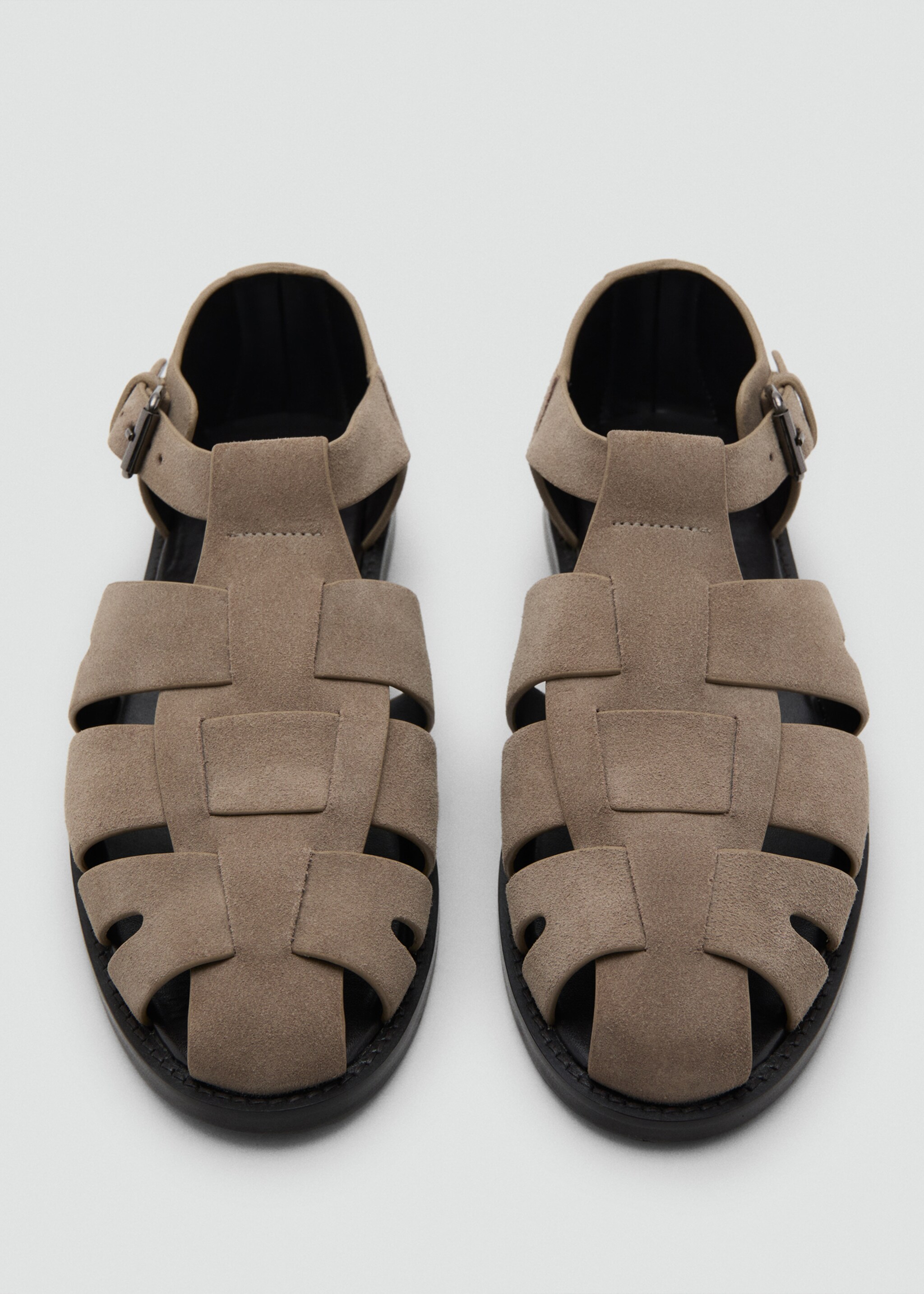 Sandalia piel serraje hebilla - Detalle del artículo 2, Beige. Ref: 27036712-00.