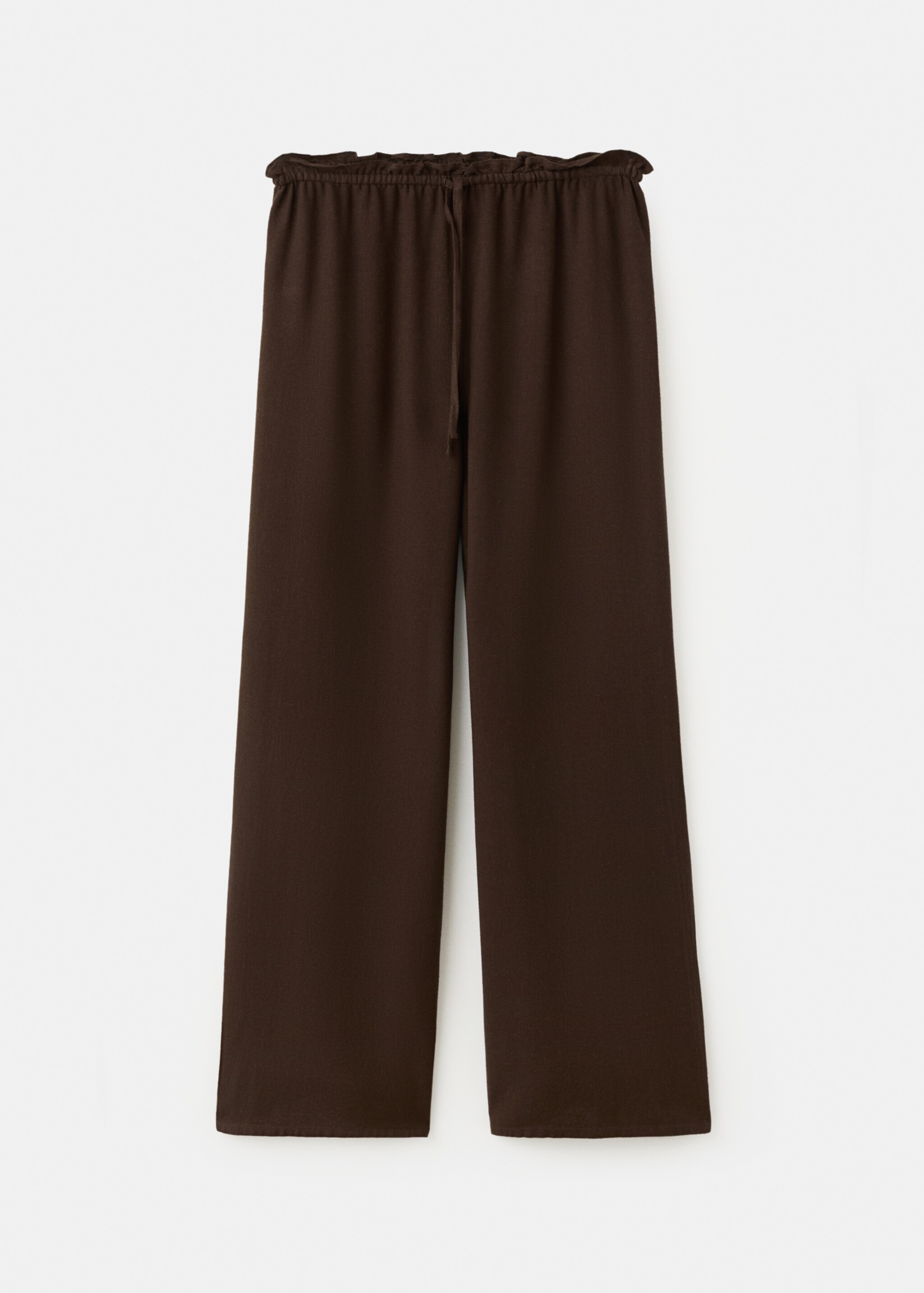 Bow linen trousers - Article without model, Brown. Ref: 27036717-00.