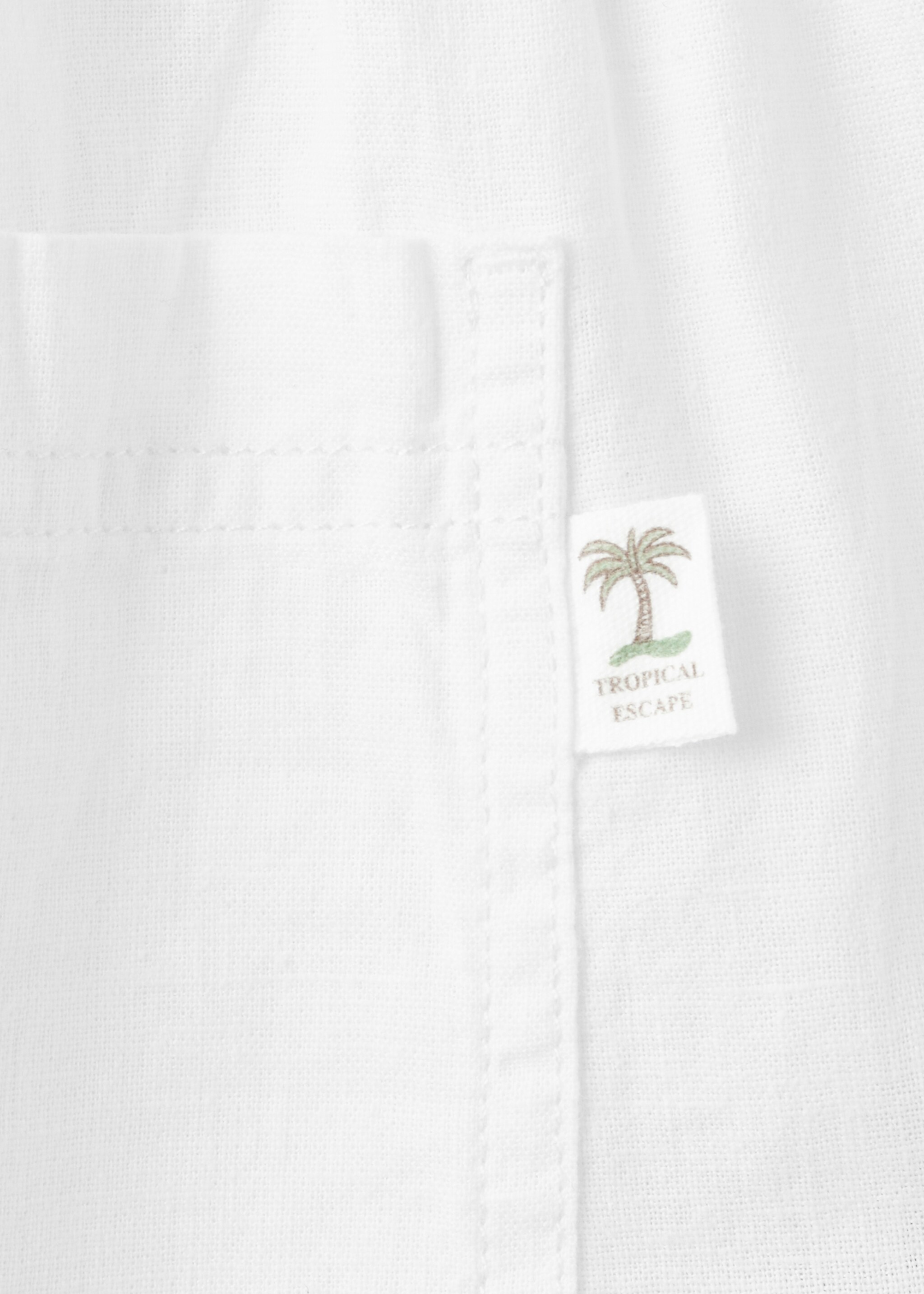 Pantalon lin coton - Détail de l'article 0, Blanc. Ref: 27036719-00.