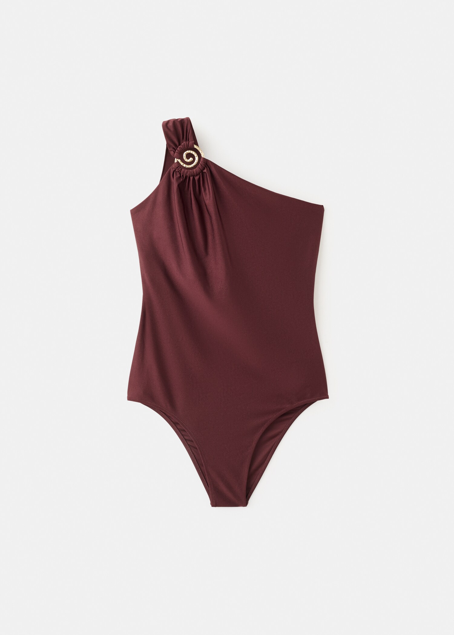 Asymmetric swimsuit with decorative ring - Article without model