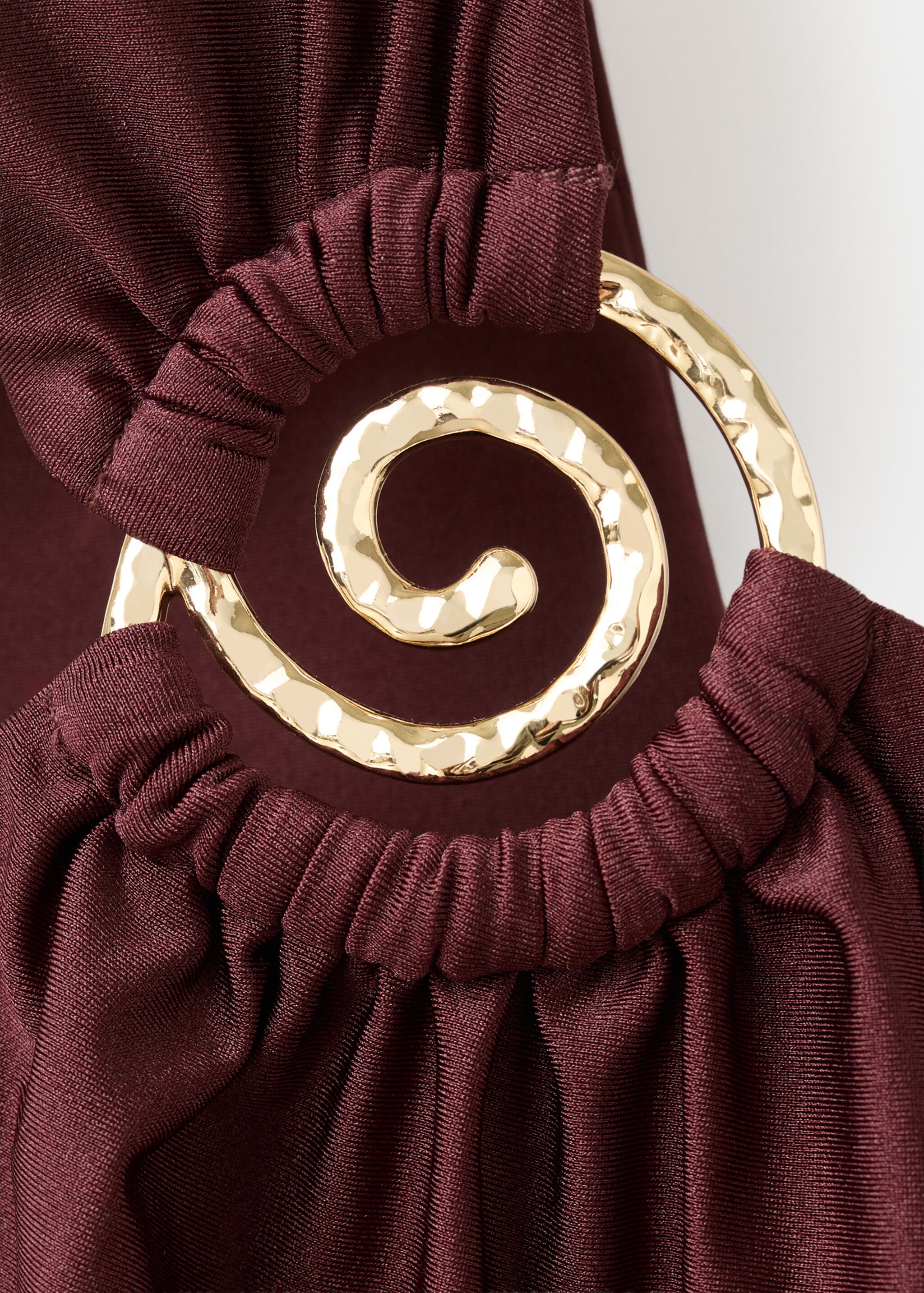 مايوه غير متماثل بحلقة ديكور - تفاصيل المنتج 8, نبيذي. Ref: 27036720-00.