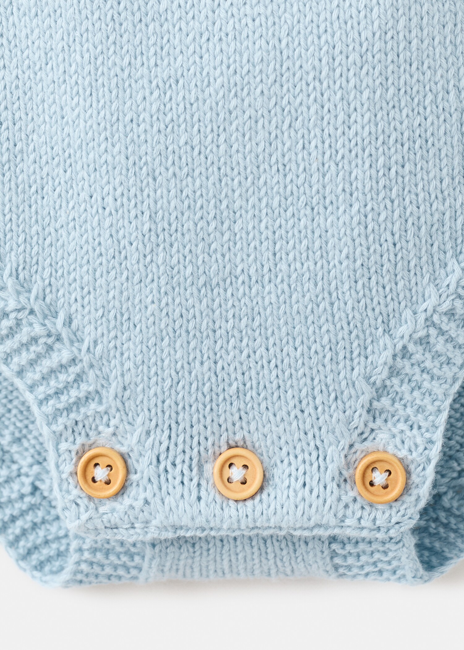 Knitted romper with lace details - Details of the article 0