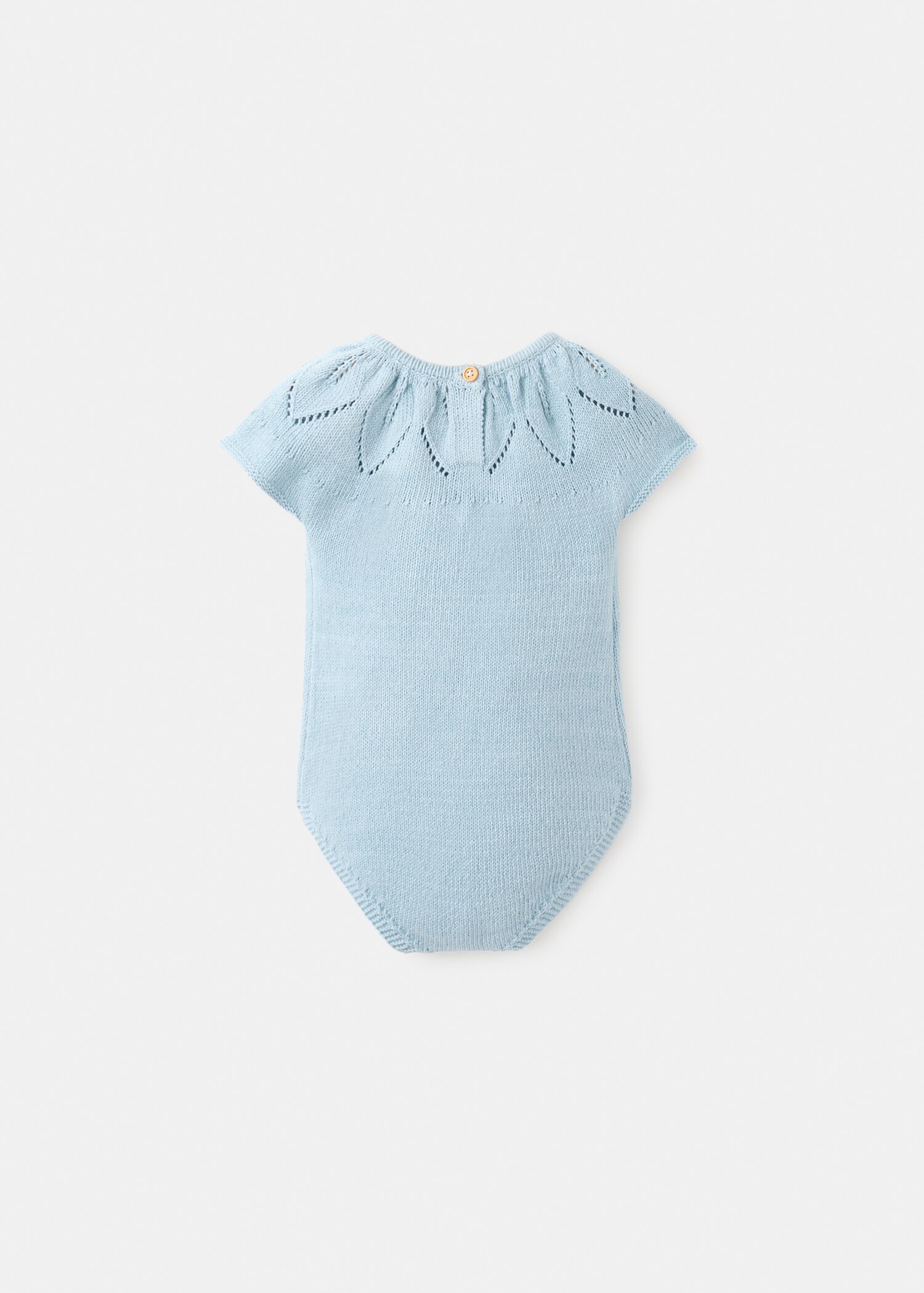 Knitted romper with lace details - Reverse of the article