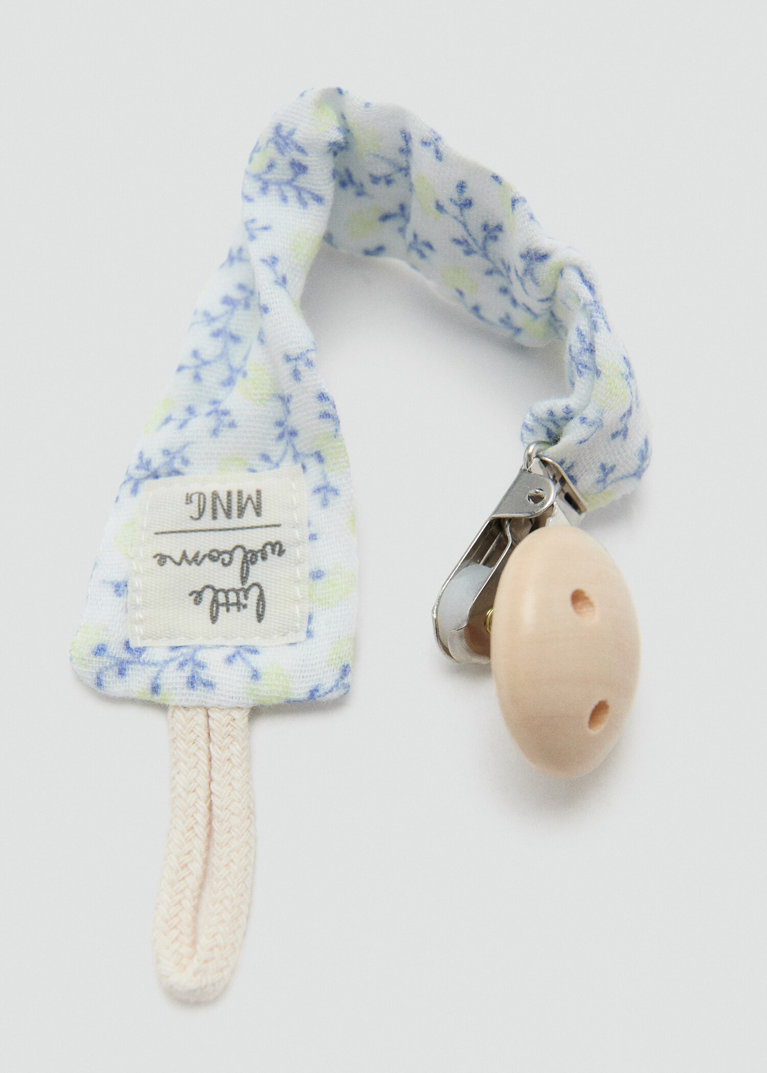 Attache-tétine coton à fleurs - Plan moyen