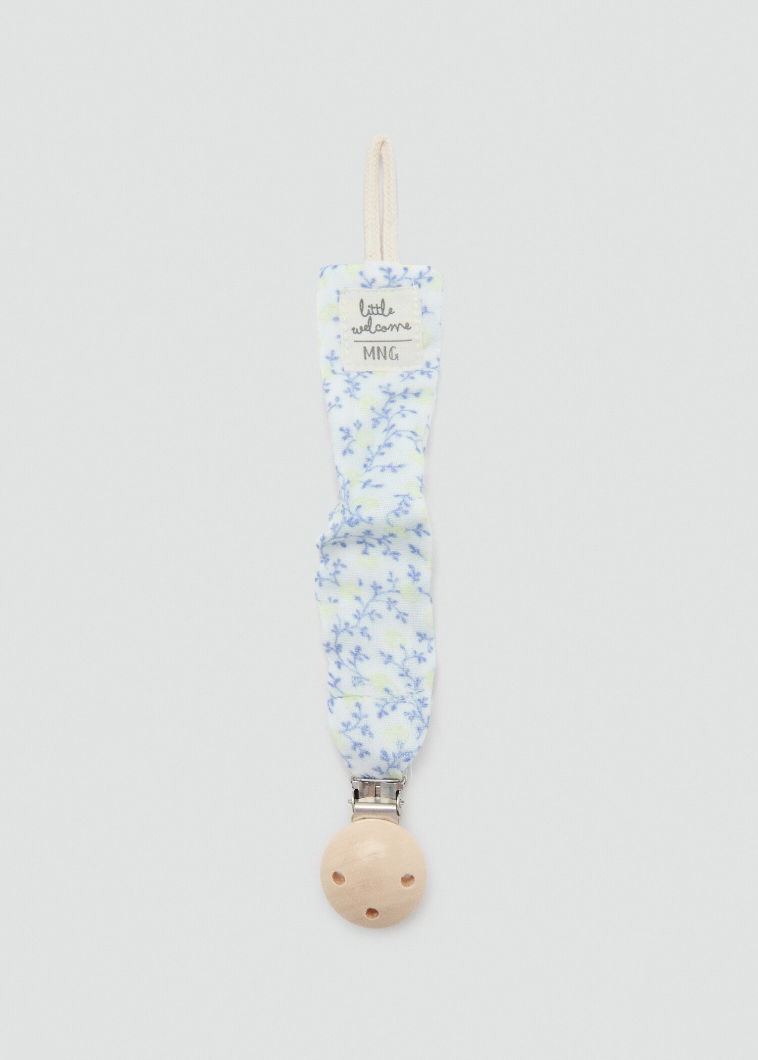 Attache-tétine coton à fleurs - Article sans modèle