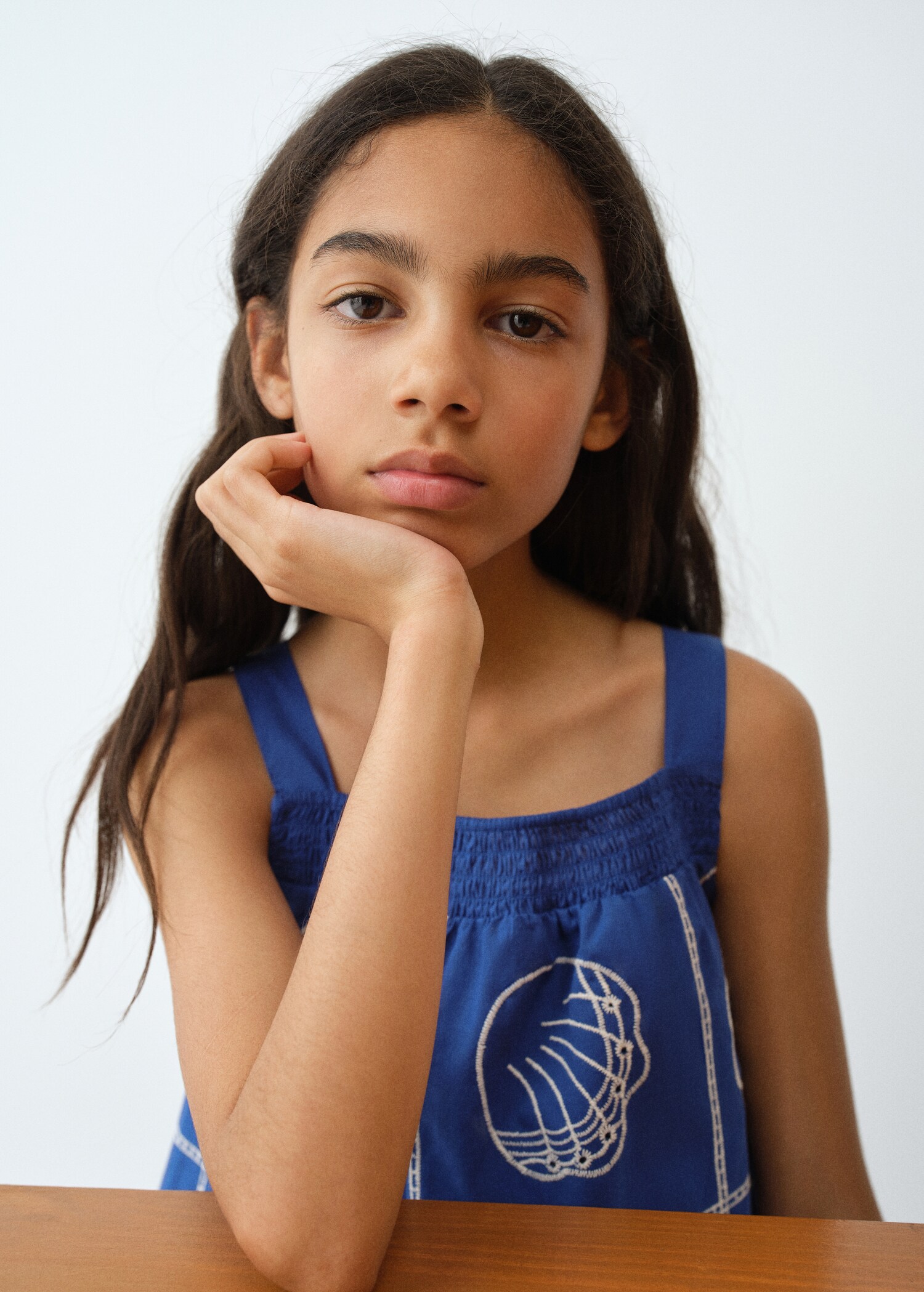 Embroidered cotton blouse - Details of the article 1