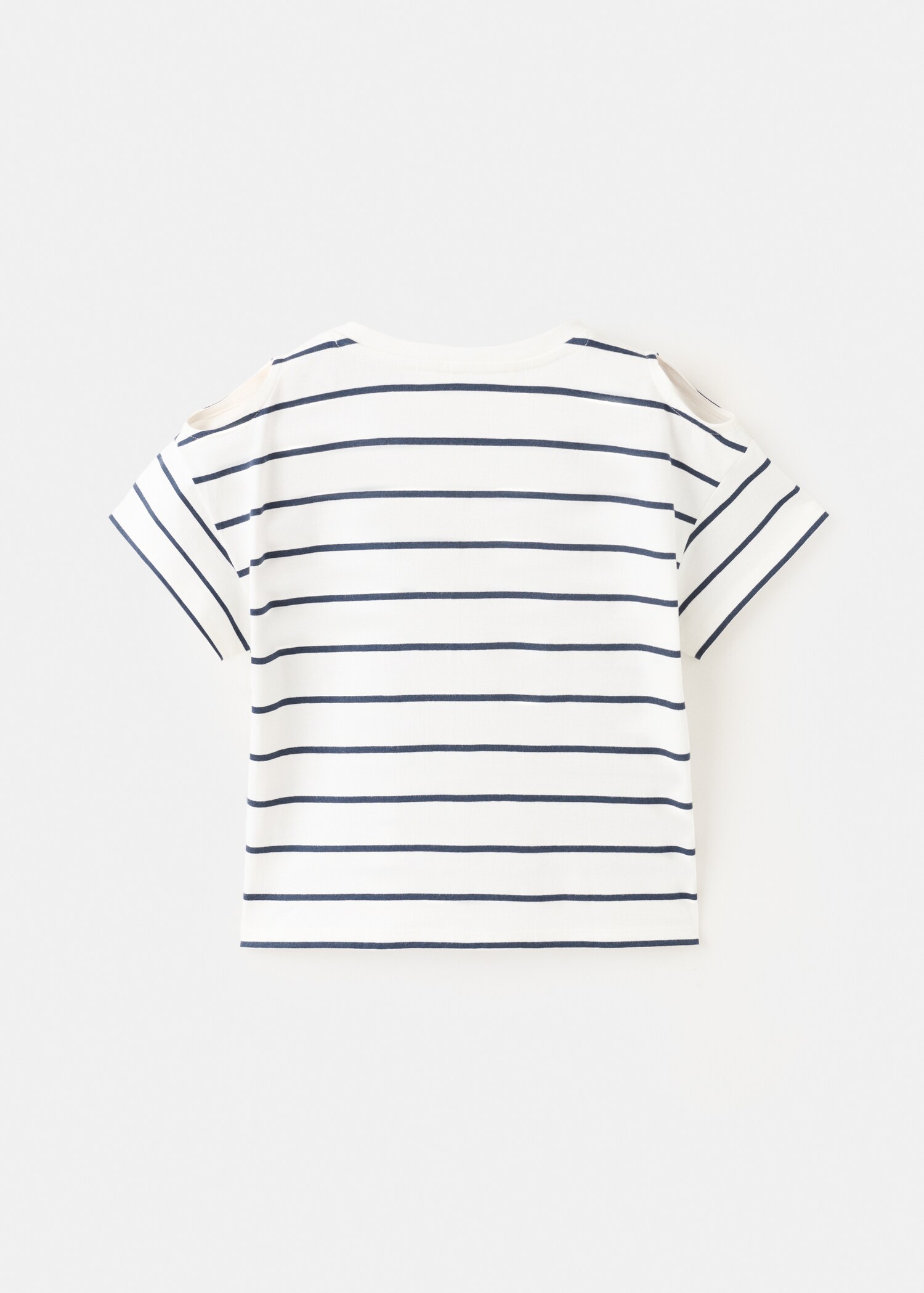 Striped cotton off-the-shoulder top - Reverse of the article