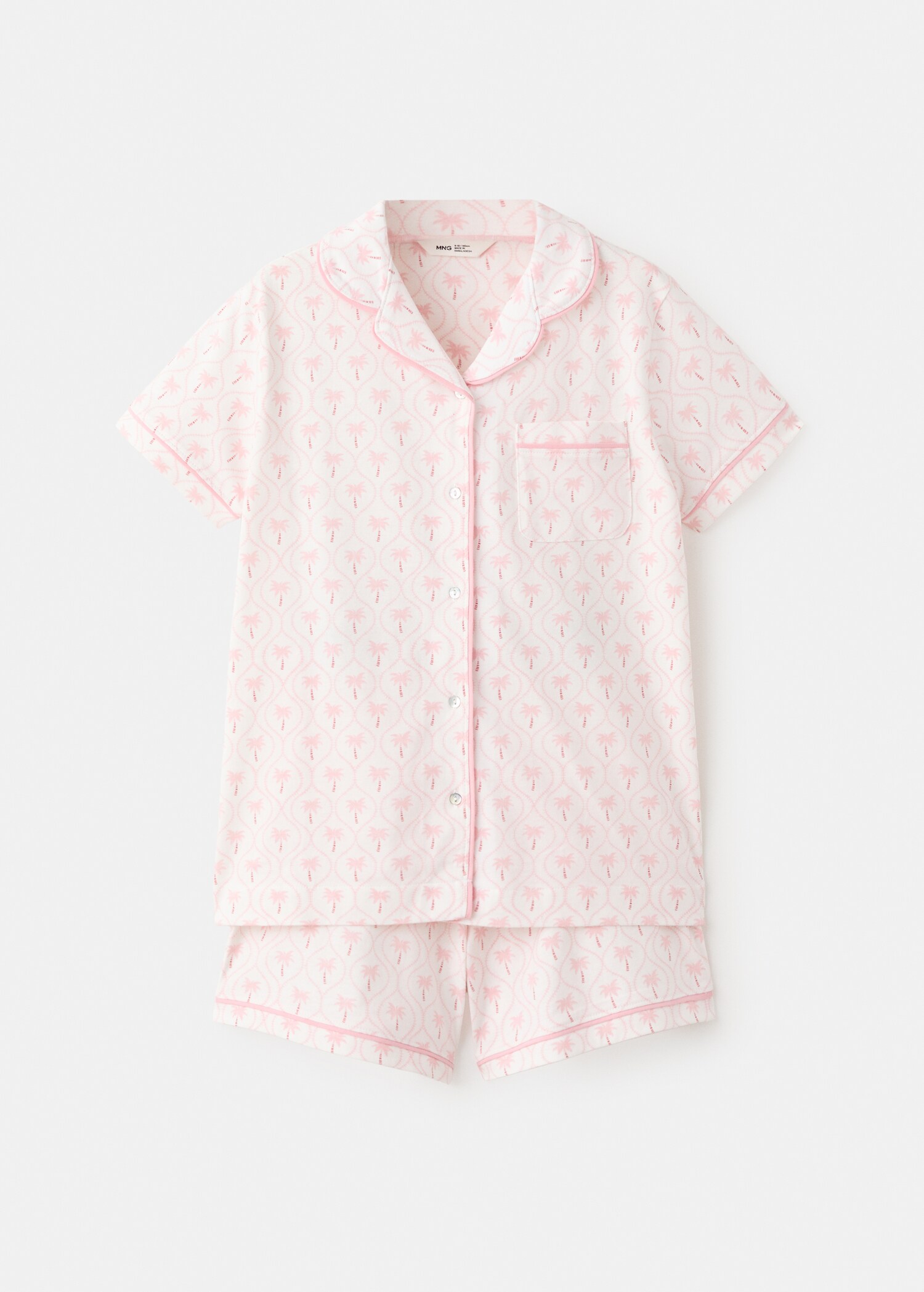 Palm tree print short pyjama set - Article without model