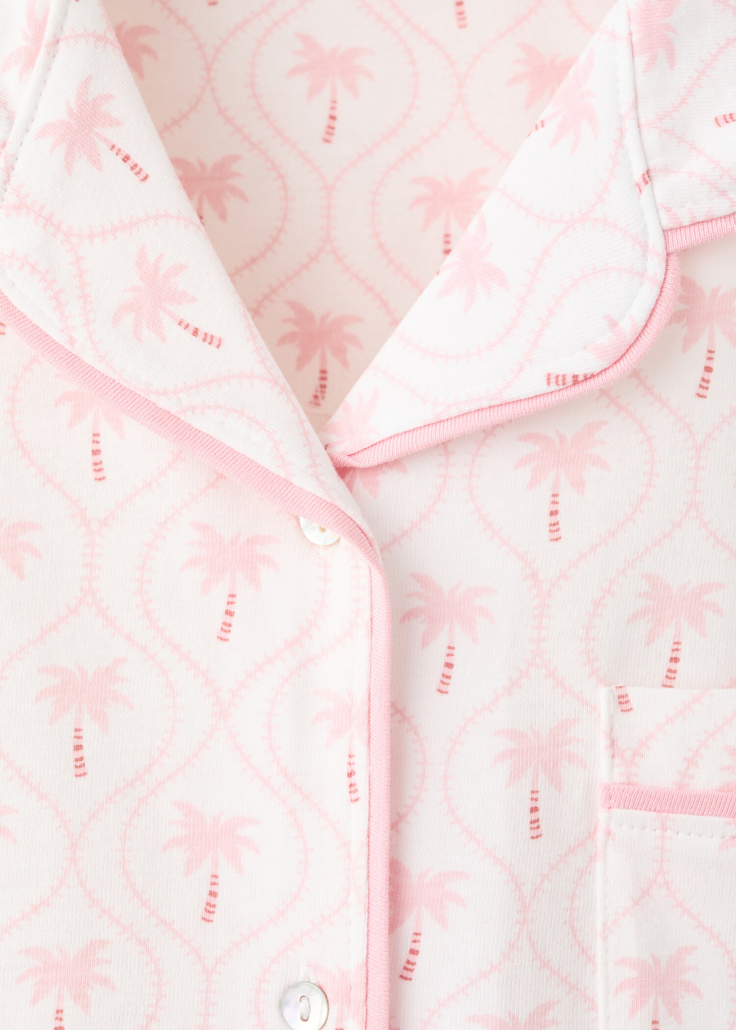 Palm tree print short pyjama set - Details of the article 8