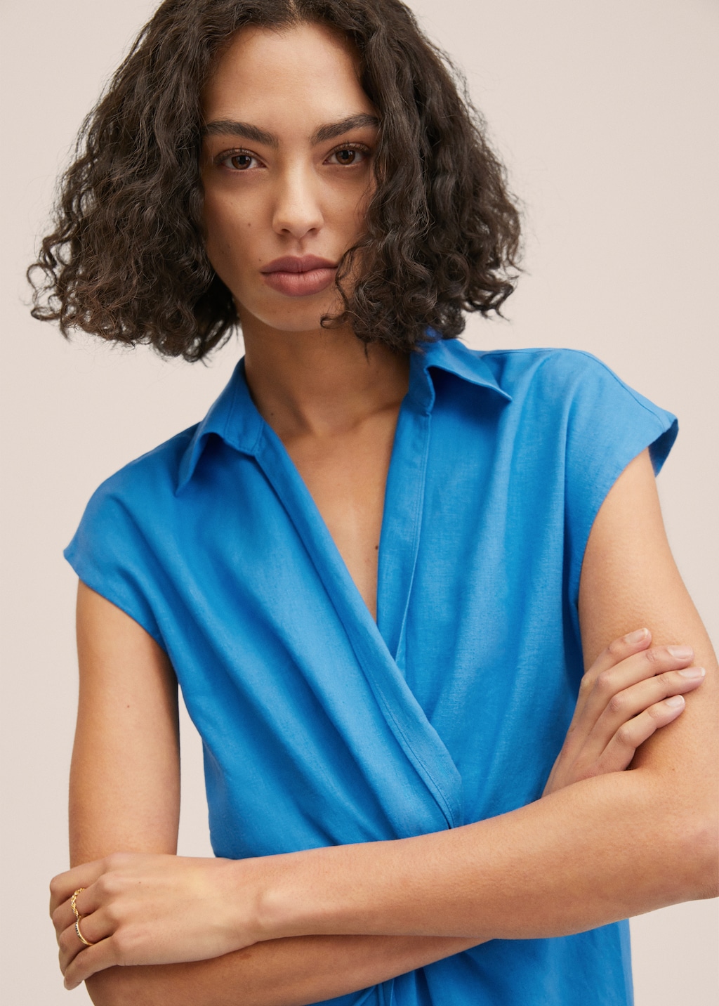 Linen blend shirt dress Women MANGO Gibraltar
