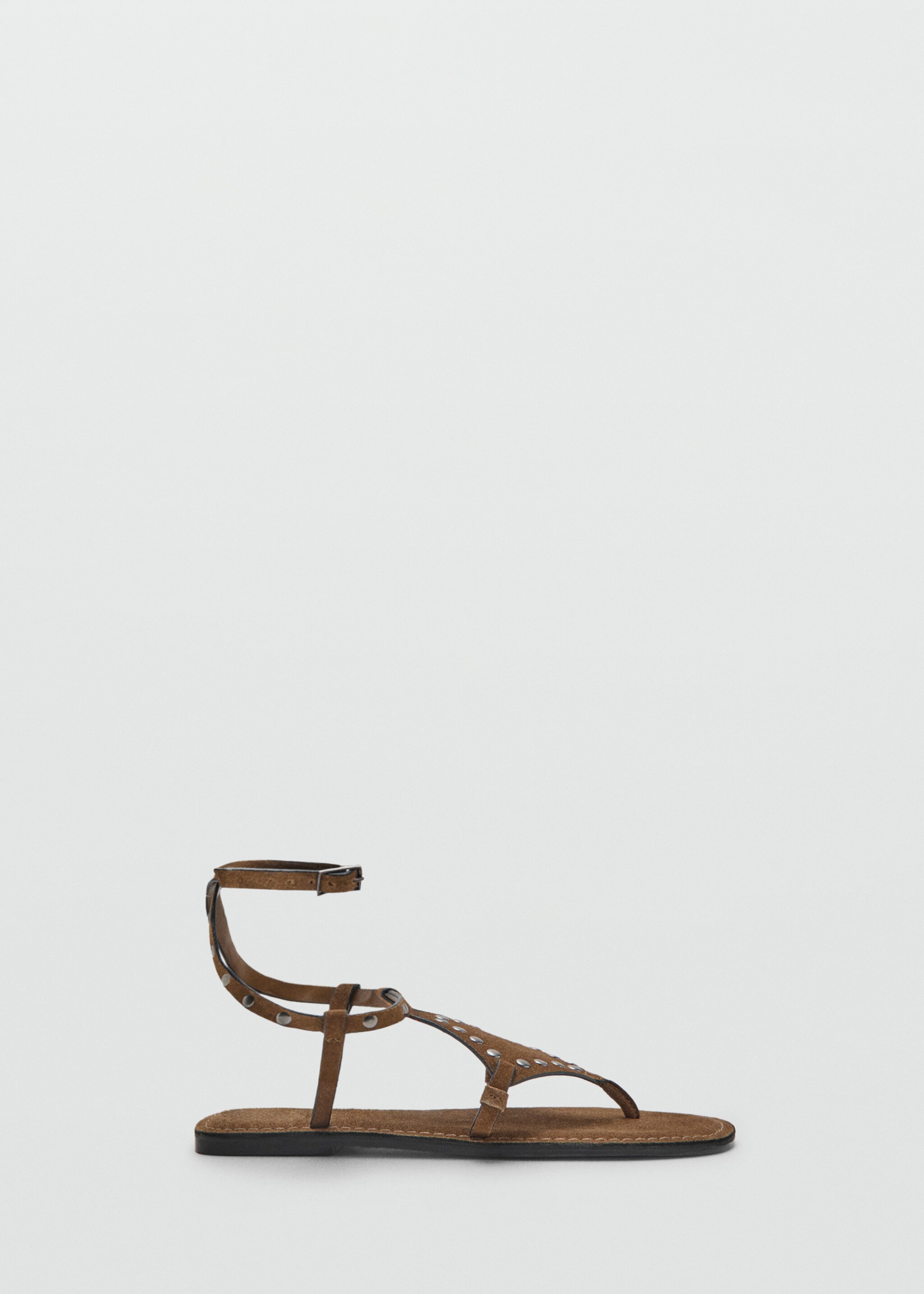 Sandalia piel tachuelas - Artículo sin modelo, Marrón. Ref: 27037136-00.