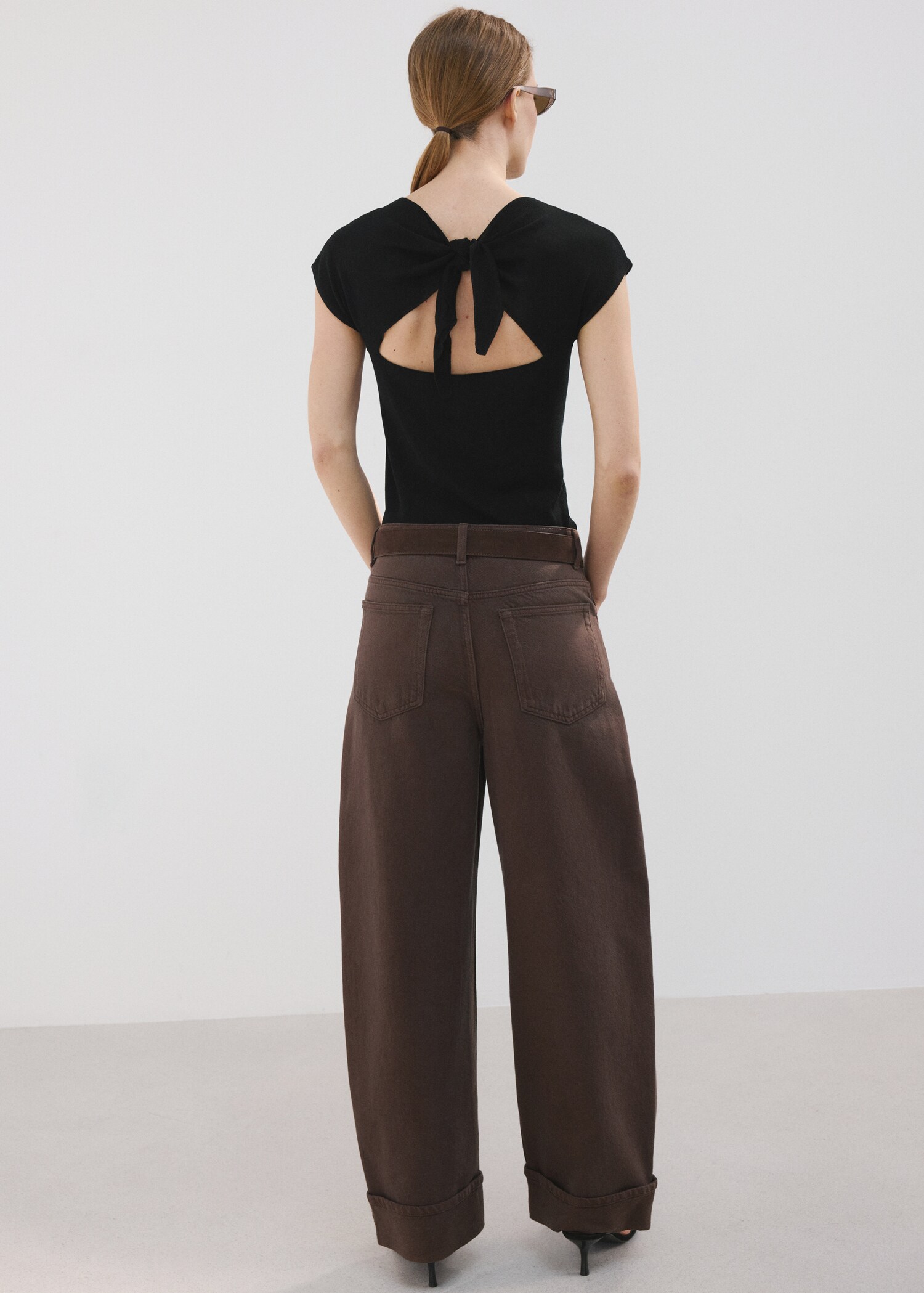 Lyocell jersey with cut-out back - Reverse of the article