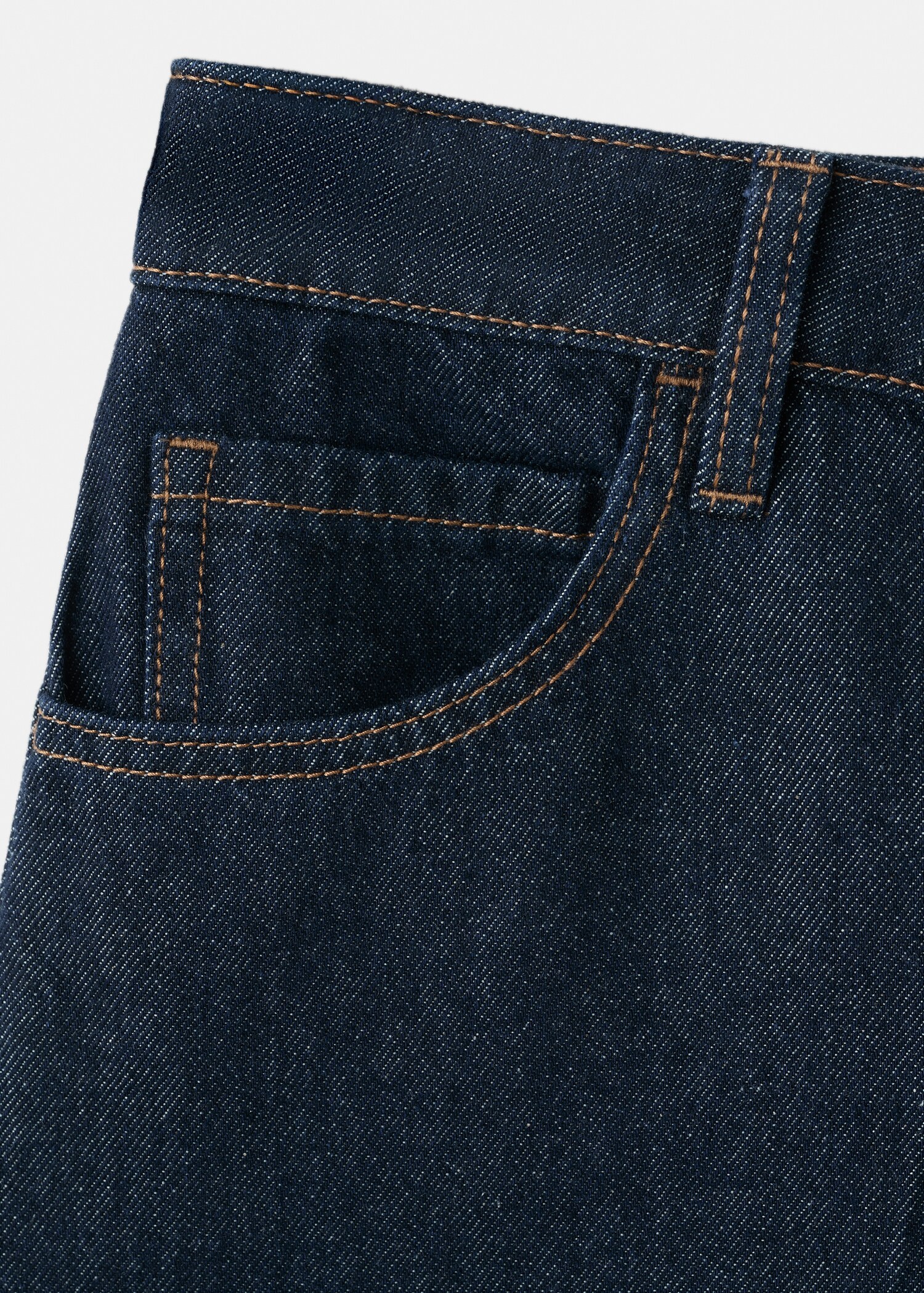 High-waist straight-fit denim shorts - Details of the article 0