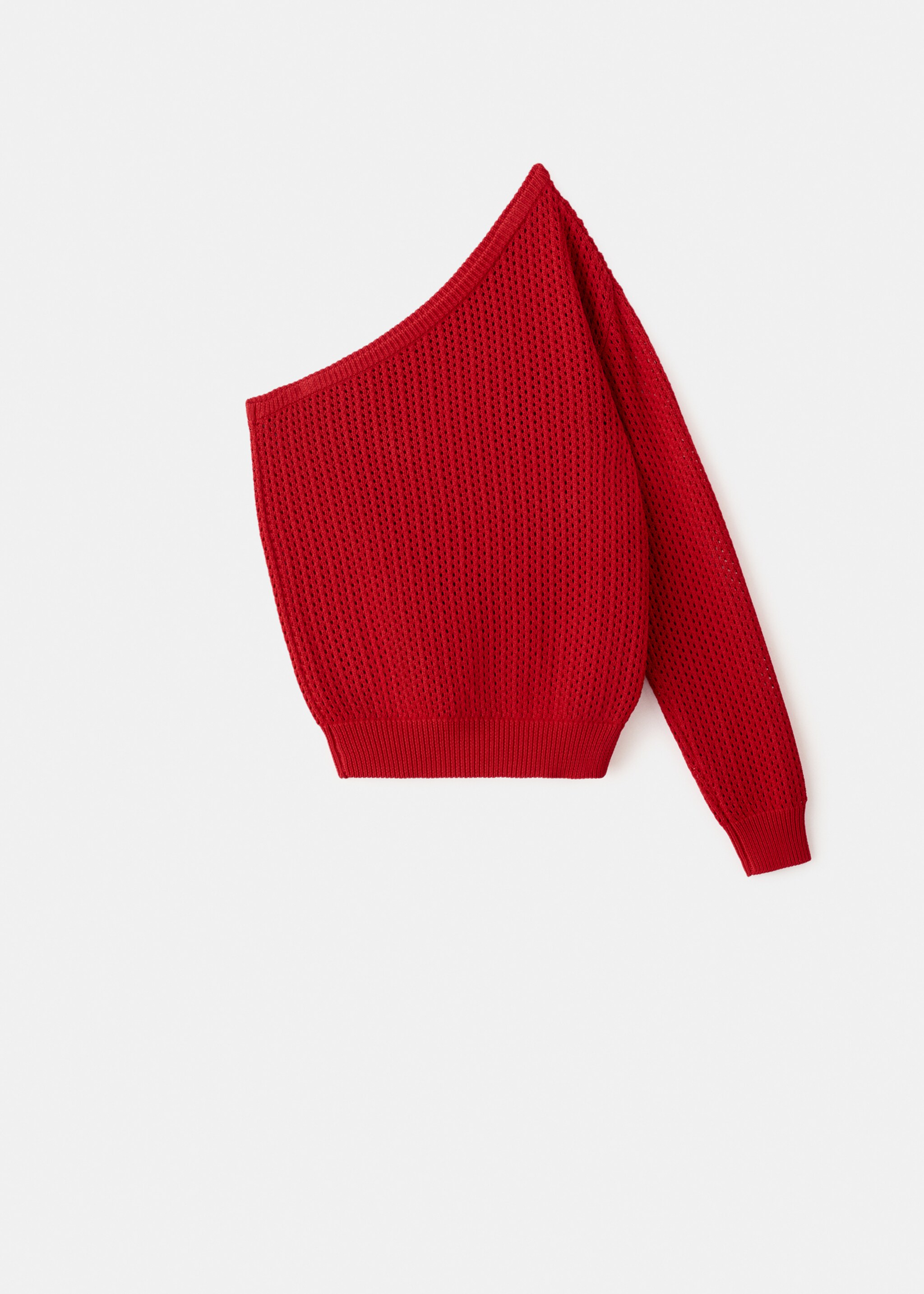 Pull-over maille asymétrique - Article sans modèle, Rouge. Ref: 27037141-00.