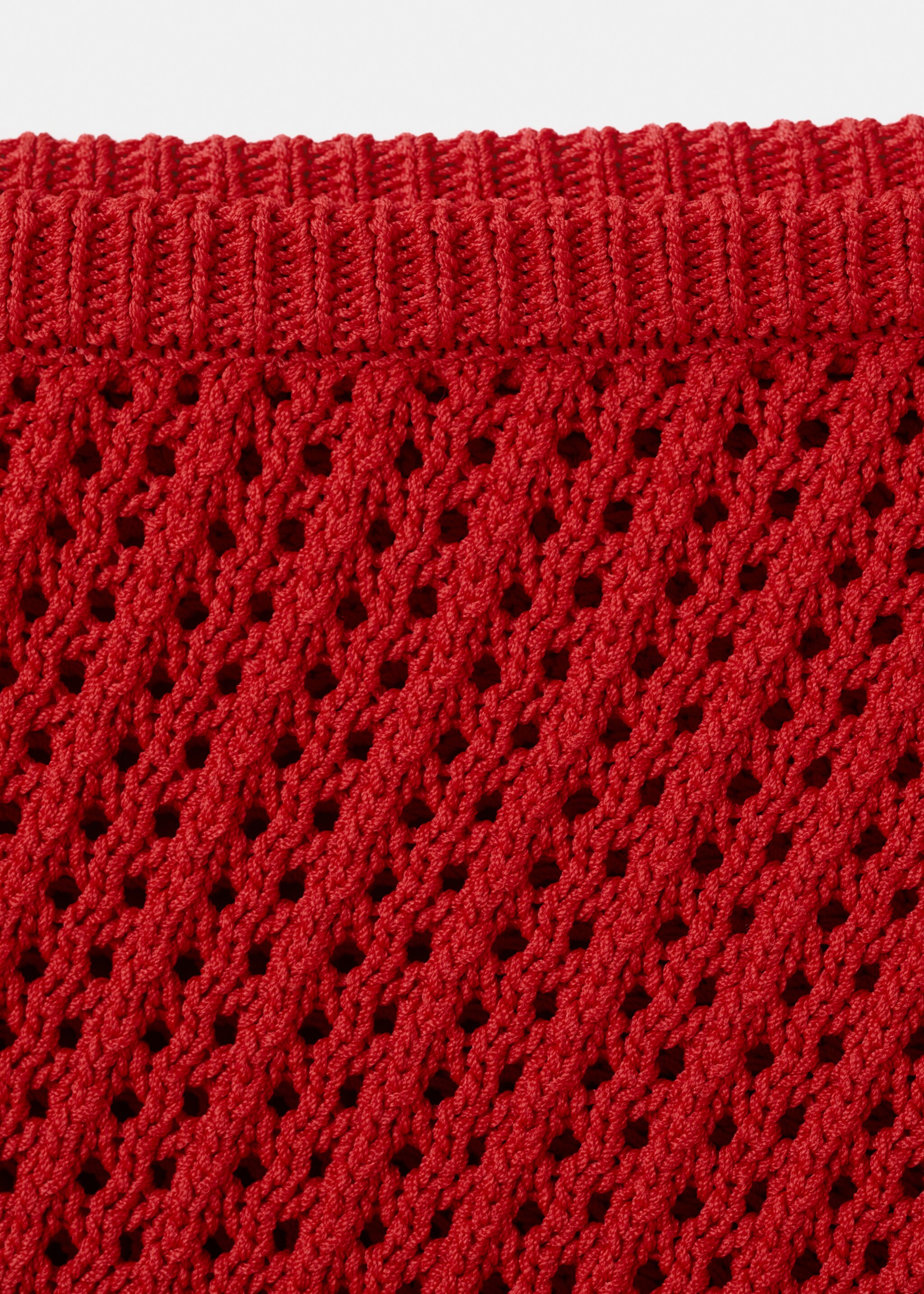 Pull-over maille asymétrique - Détail de l'article 0, Rouge. Ref: 27037141-00.