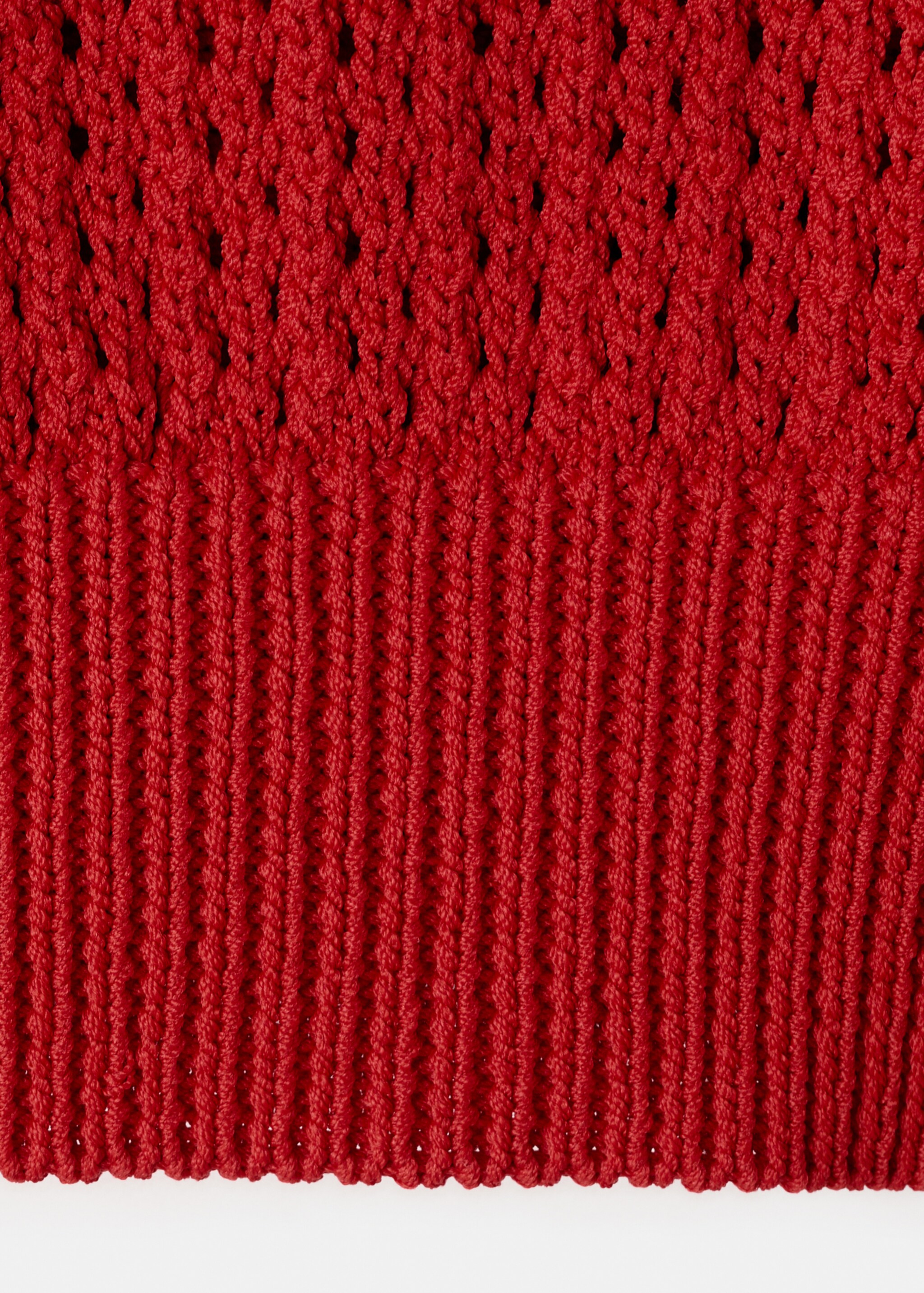 Pull-over maille asymétrique - Détail de l'article 8, Rouge. Ref: 27037141-00.