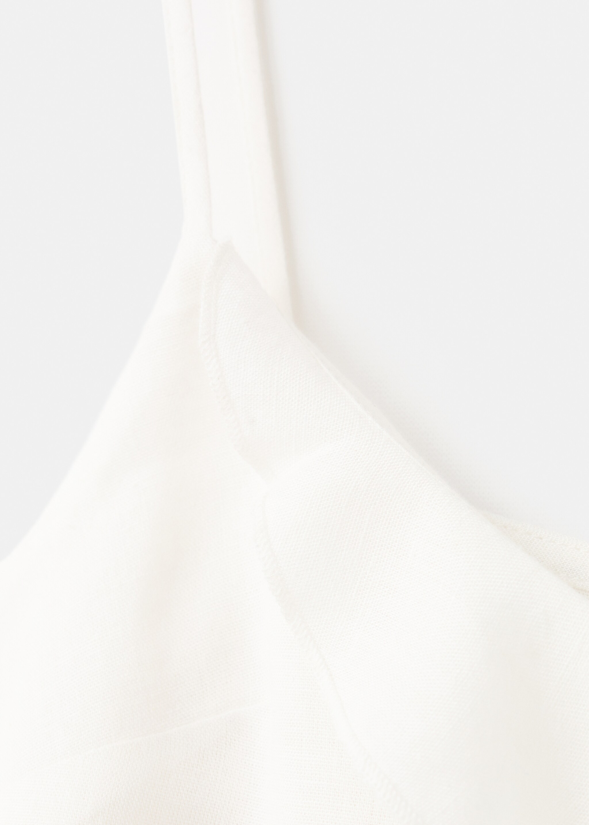 Top mezcla lino volantes - Detalle del artículo 0, Blanco roto. Ref: 27037144-00.