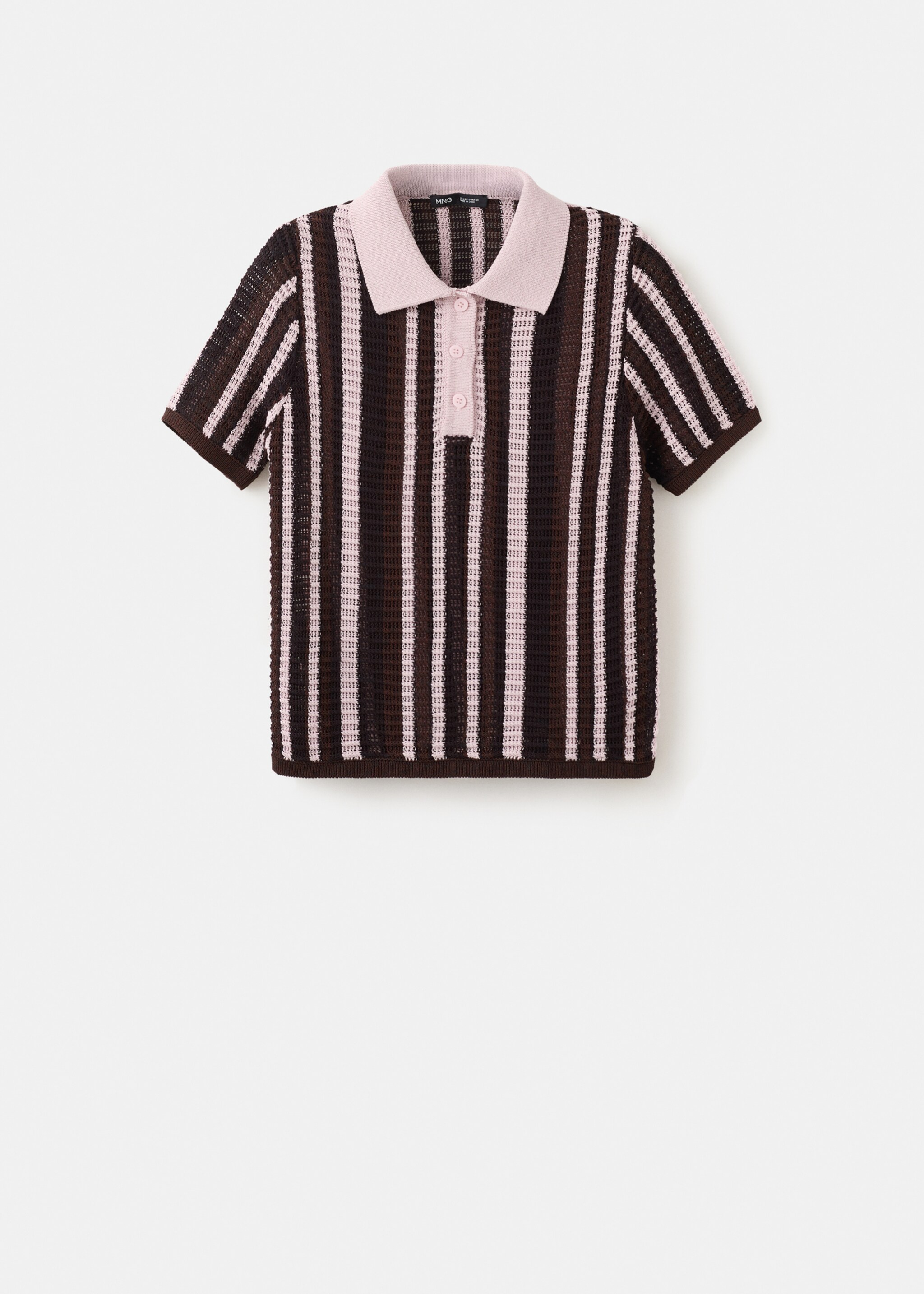 Knitted polo-neck sweater - Article without model, Chocolate. Ref: 27037145-00.