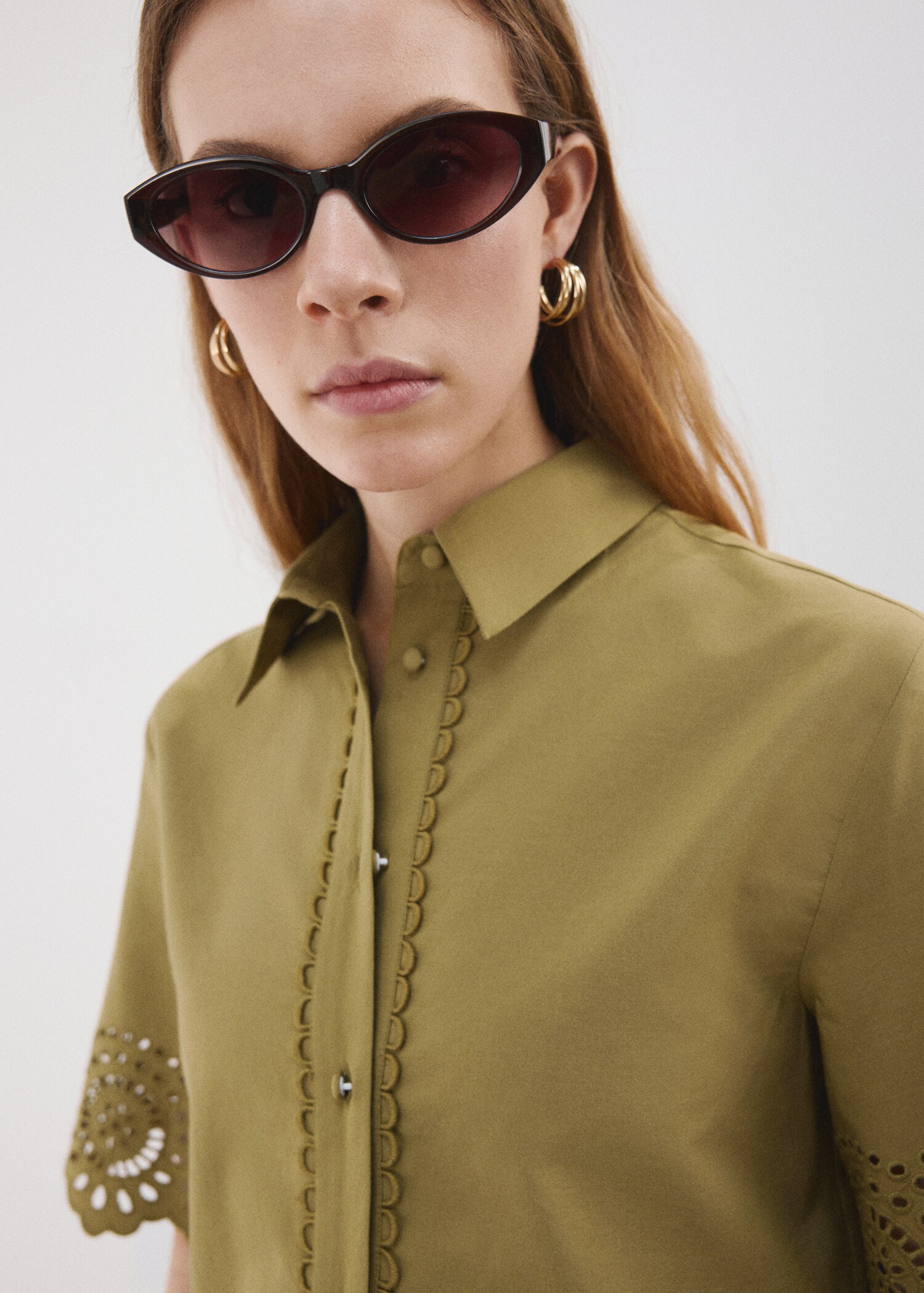 Ажурная рубашка с вышивкой - Деталь изделия 2