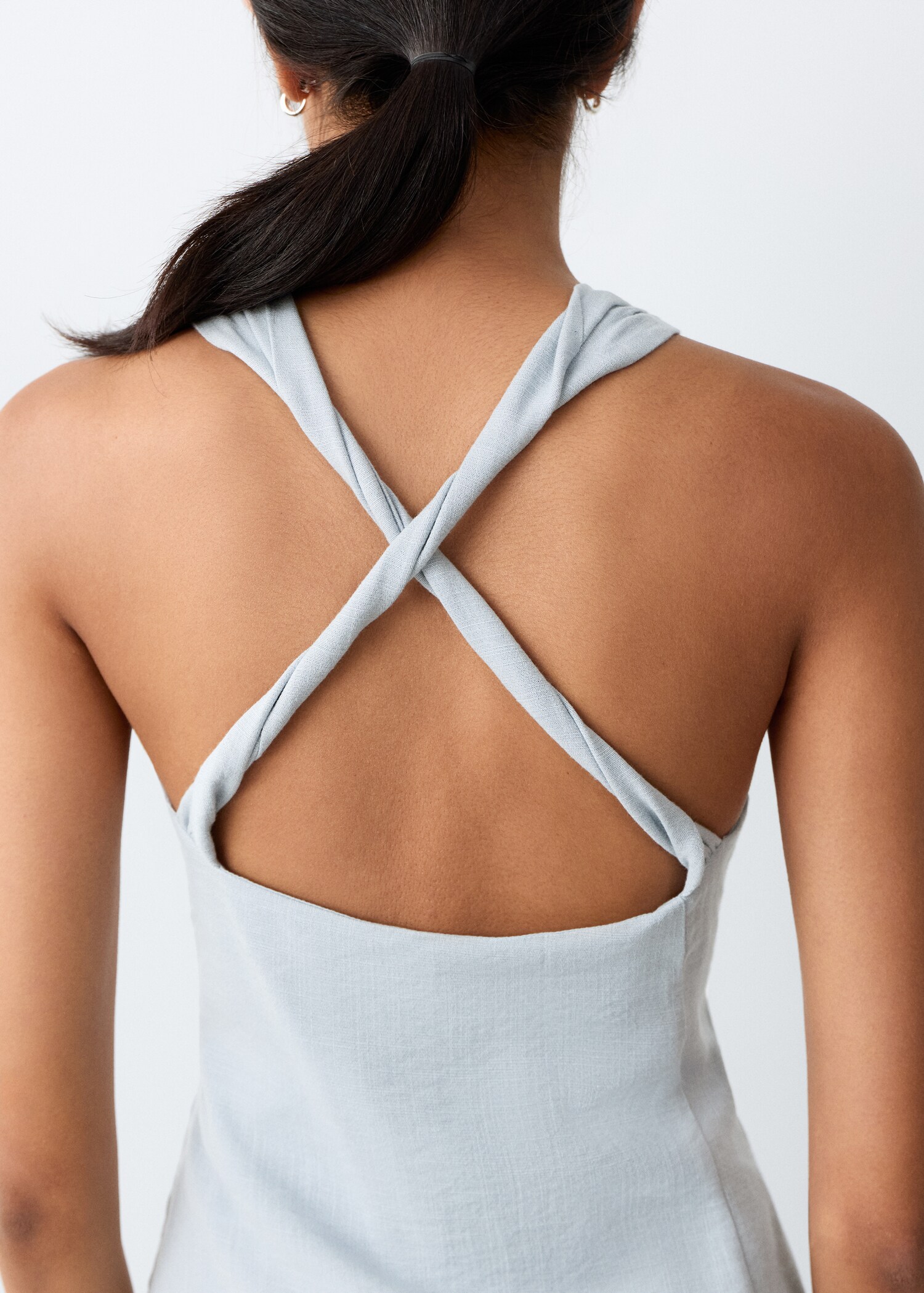 فستان فضفاض بظهر متقاطع - تفاصيل المنتج 6