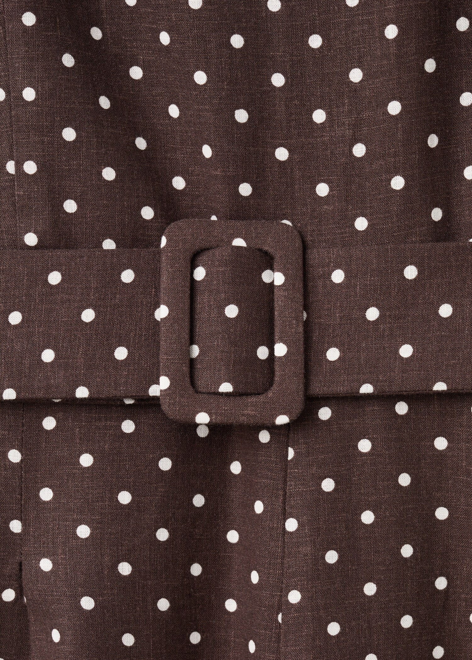 جمبسوت كتان بنقاط بولكا مع حزام - تفاصيل المنتج 0