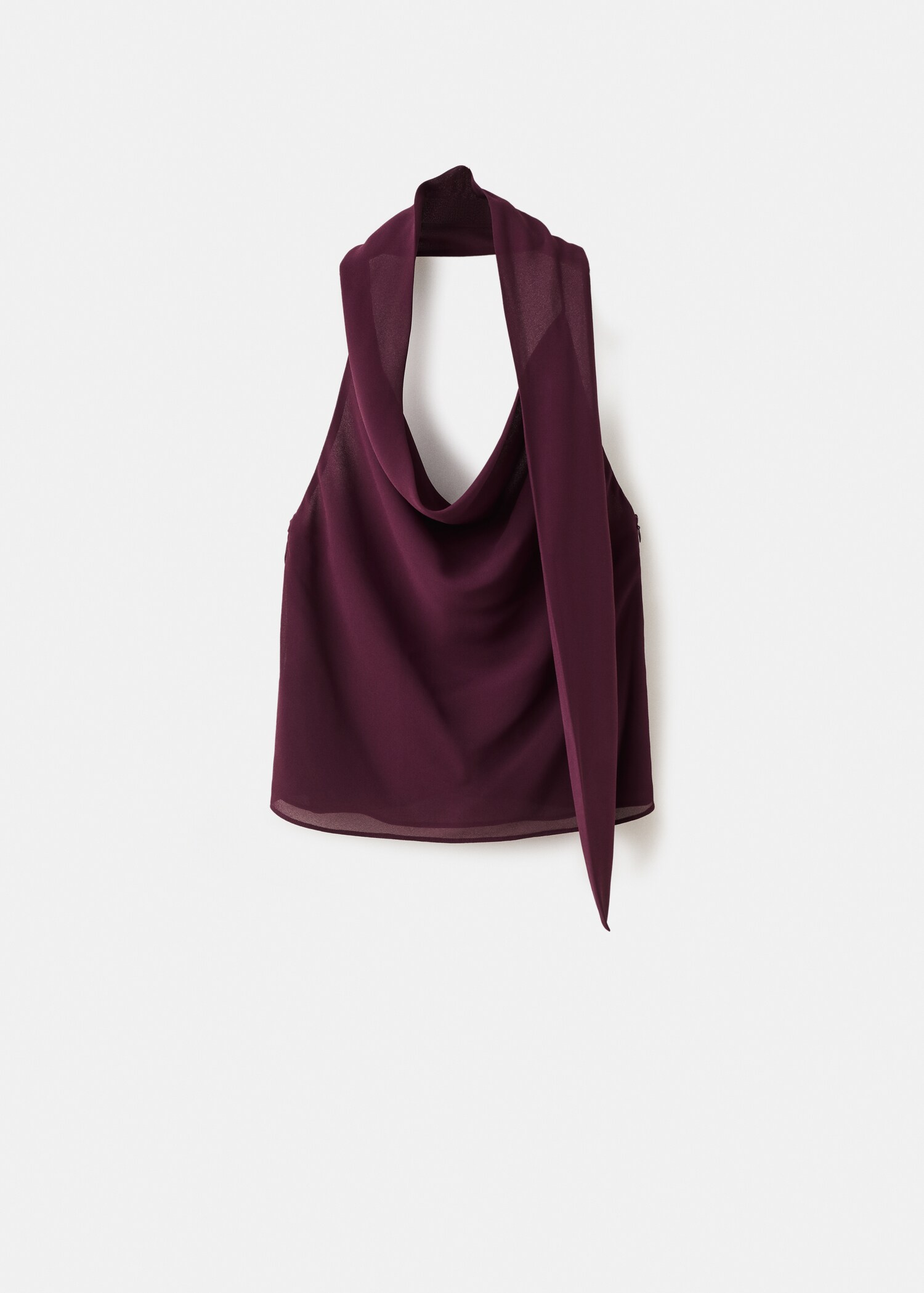 Draped neck scarf top - Article without model