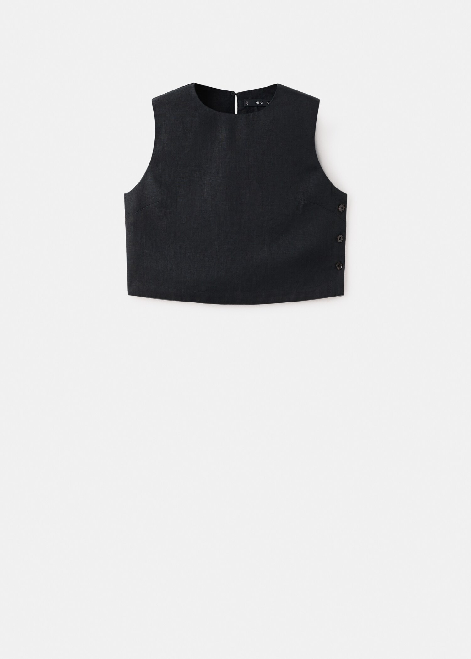 Top crop 100 % lin - Article sans modèle