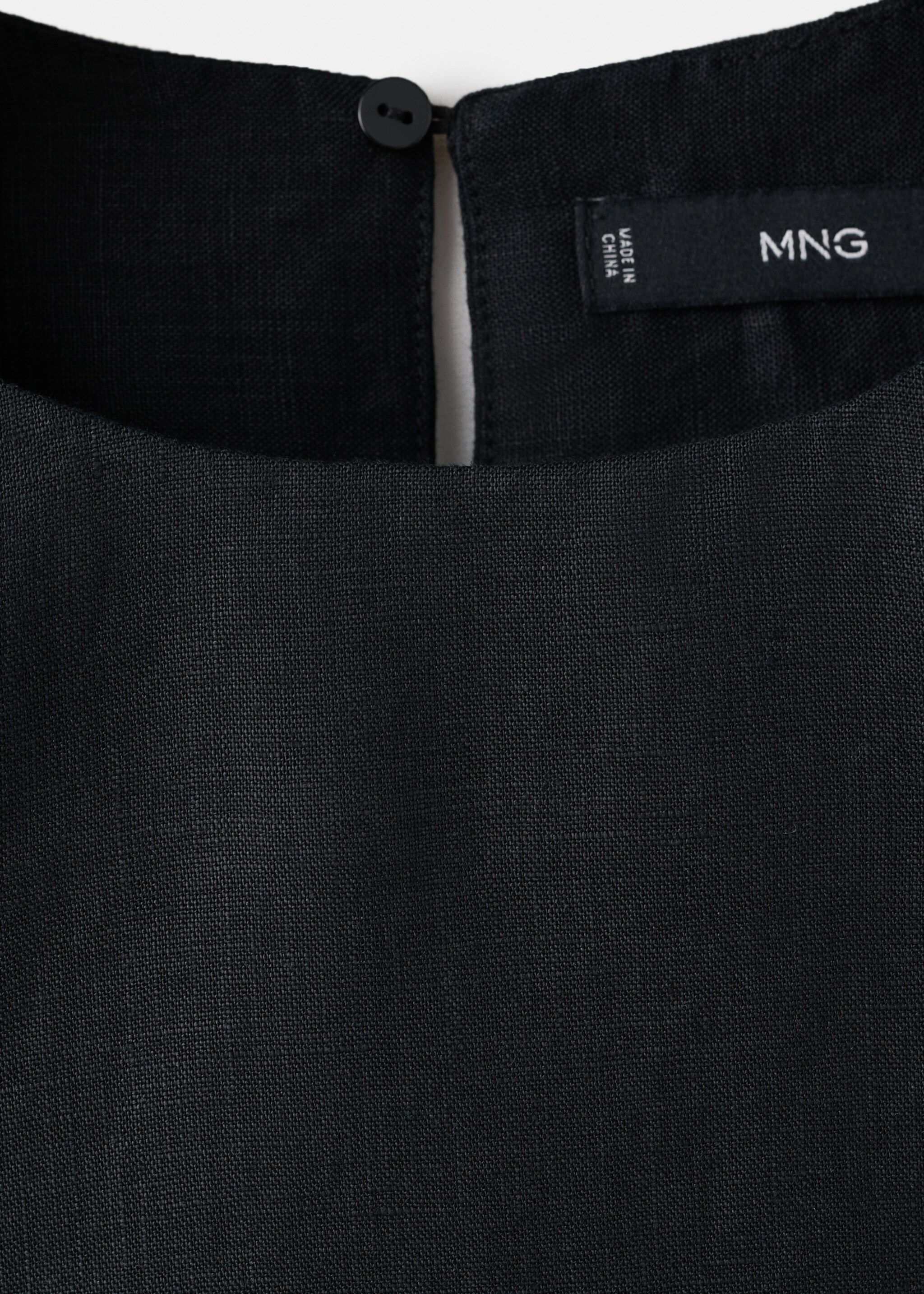 Top crop 100 % lin - Détail de l'article 0, Noir. Ref: 27037157-00.