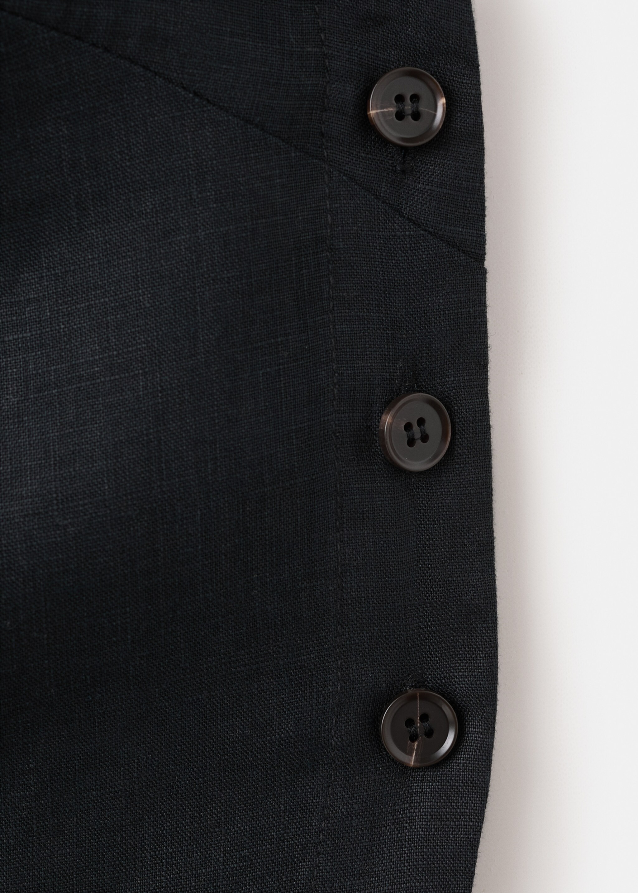 Top crop 100 % lin - Détail de l'article 8, Noir. Ref: 27037157-00.