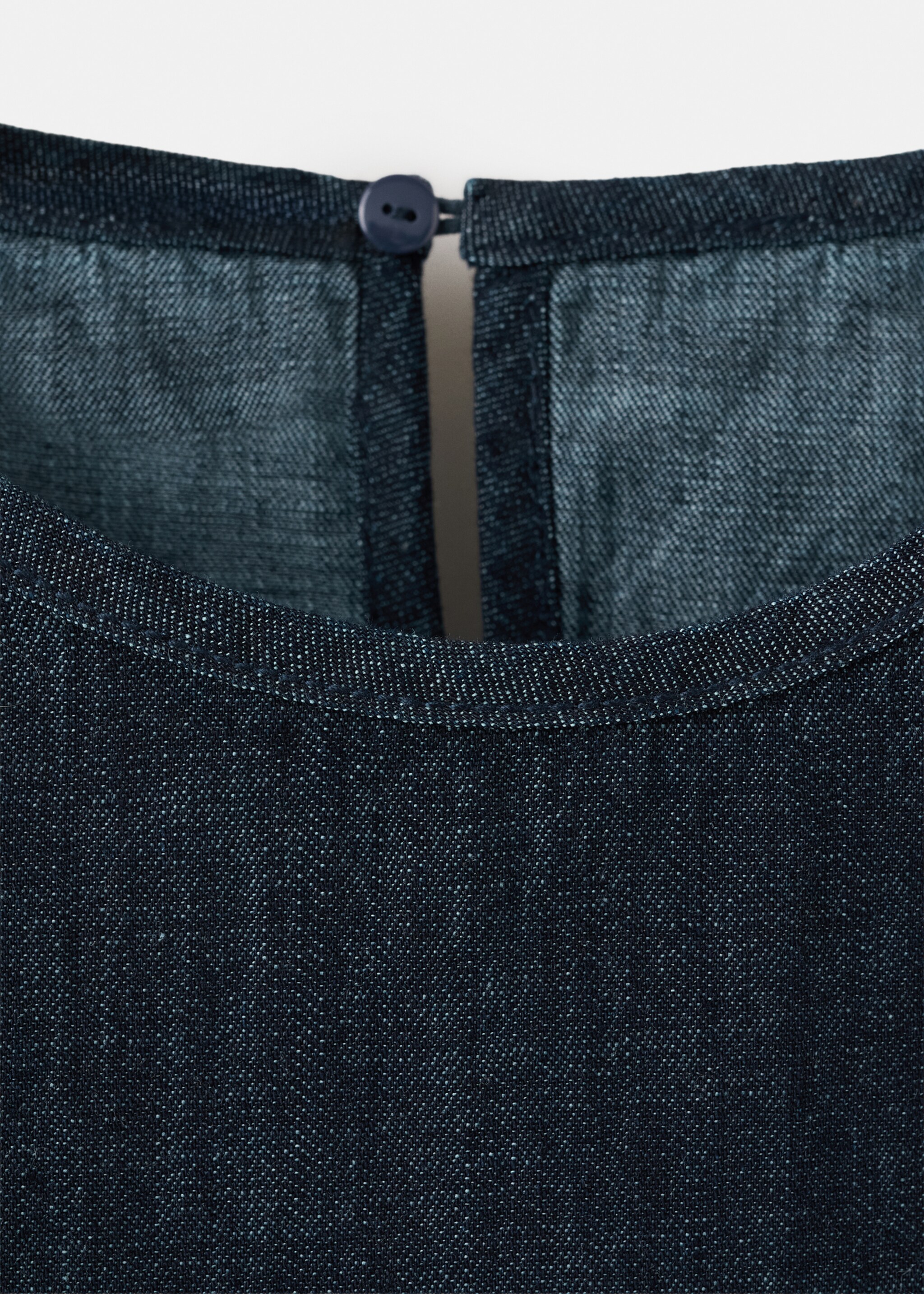 Halter neck denim top - Details of the article 8, Open Blue. Ref: 27037158-00.