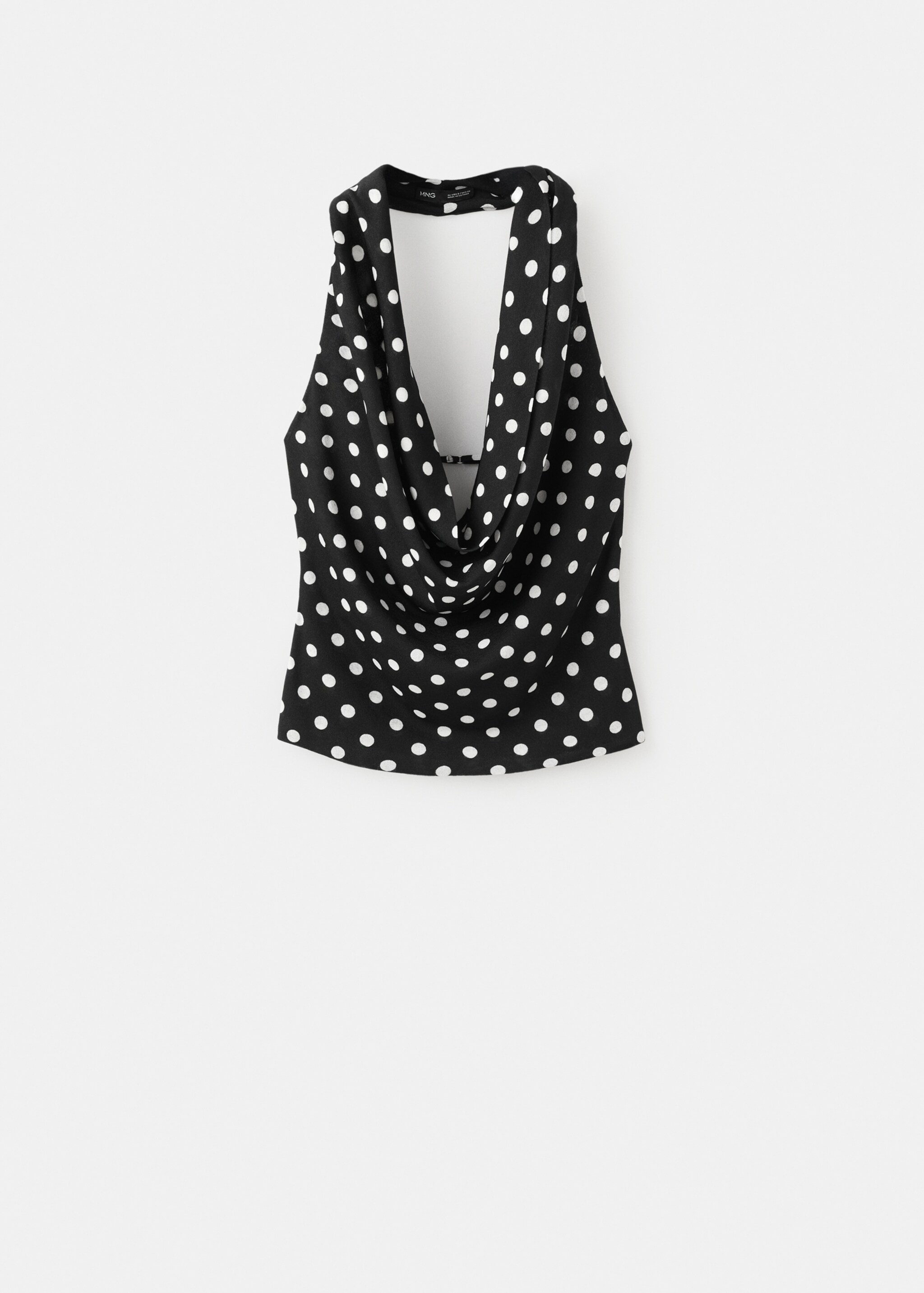 Top emmanchures américaines drapé - Article sans modèle, Noir. Ref: 27037159-00.