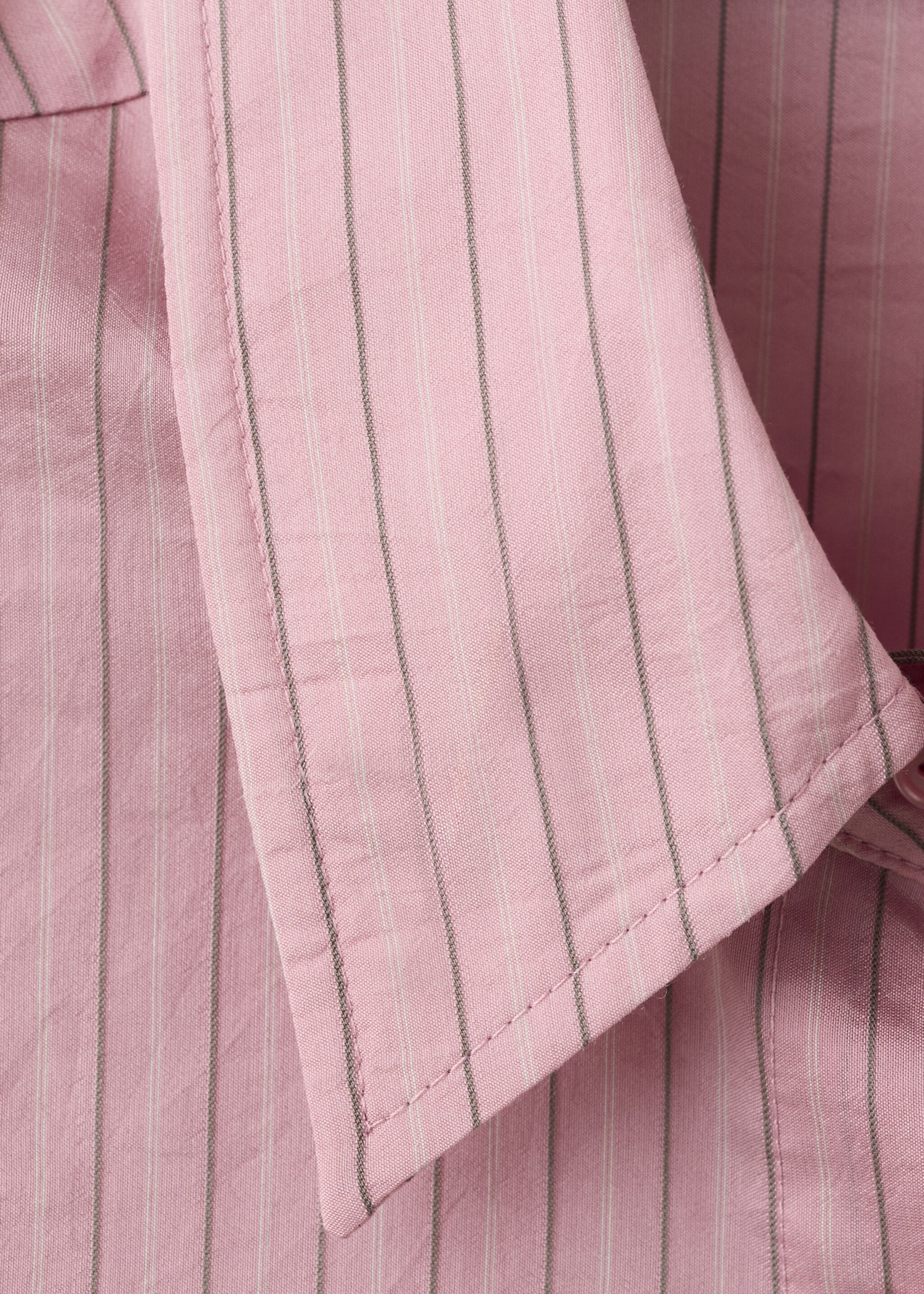 Chemise rayures lyocell - Détail de l'article 8, Rose pastel. Ref: 27037161-00.