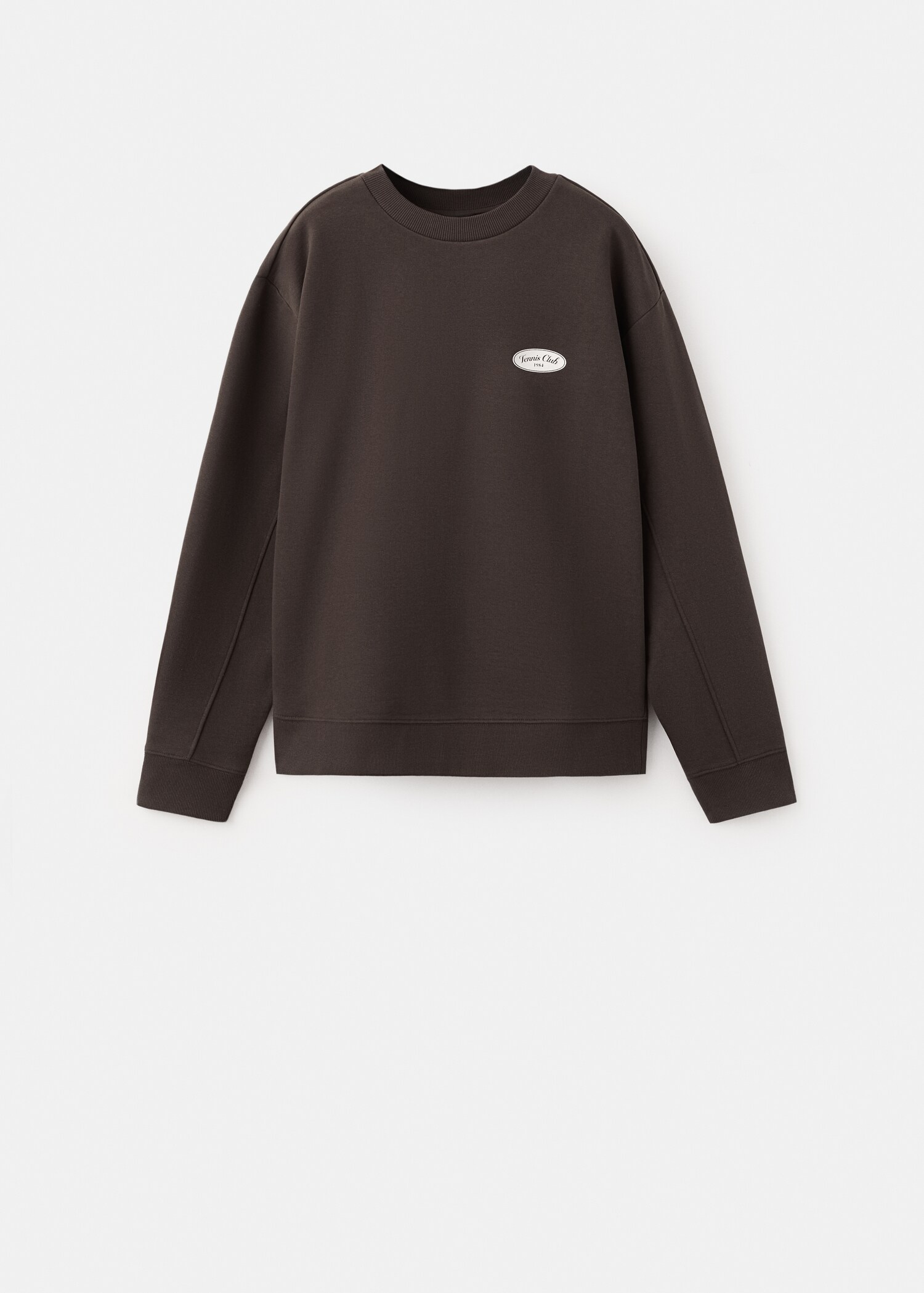 Oversized sweatshirt with printed message - Article without model