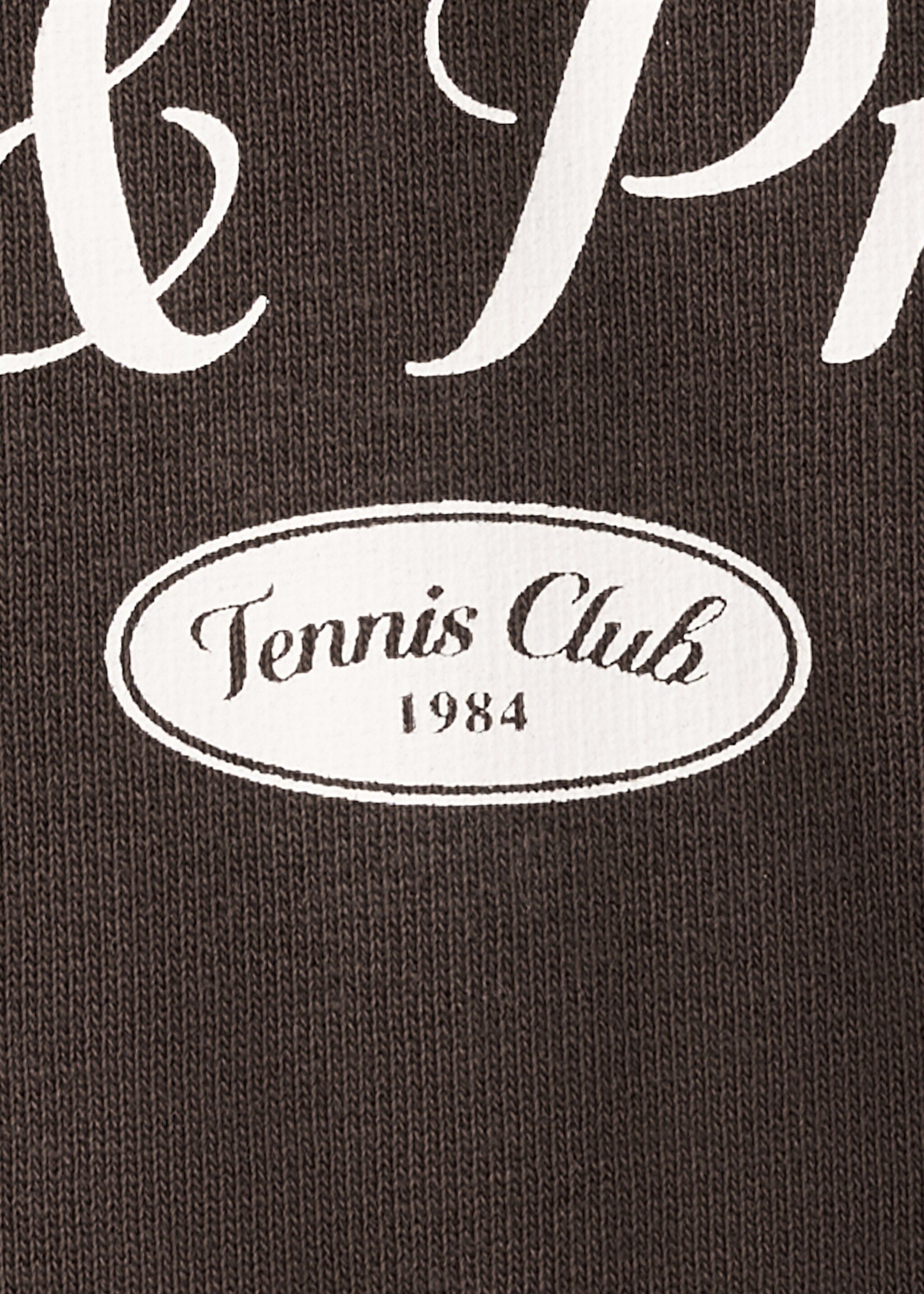 Oversized sweatshirt with printed message - Details of the article 8, Brown. Ref: 27037164-00.