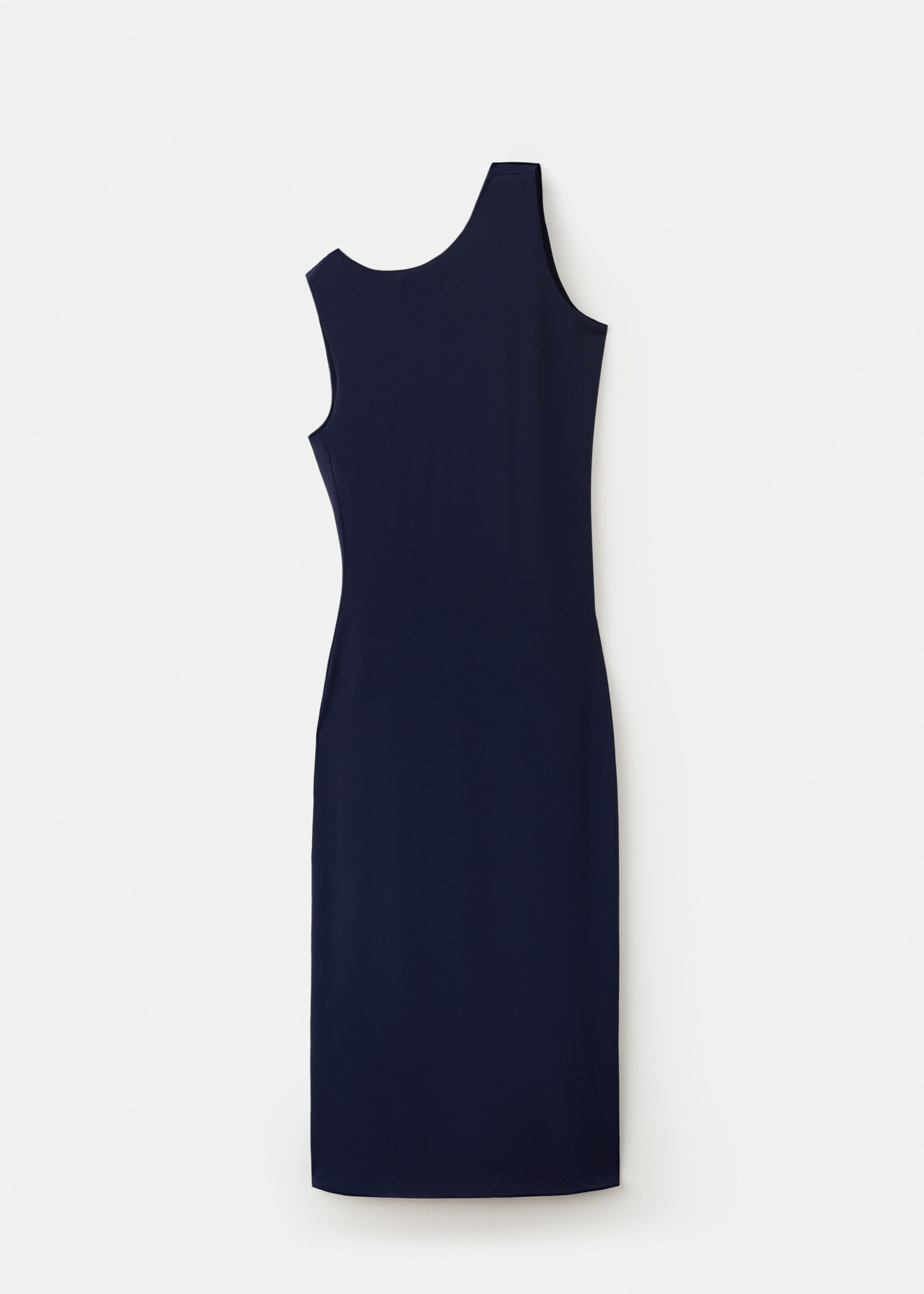 Asymmetric open-back dress - Article without model, Night Blue. Ref: 27037169-00.
