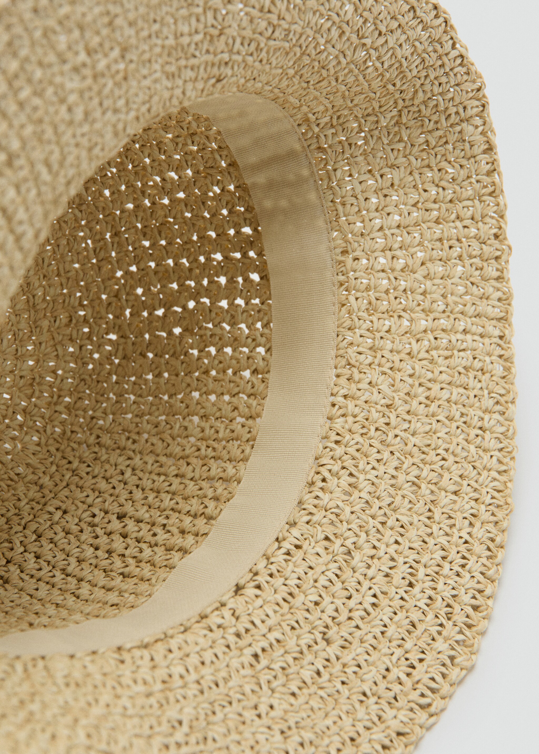 Natural fibre bucket hat - Details of the article 1, Ecru. Ref: 27037780-00.