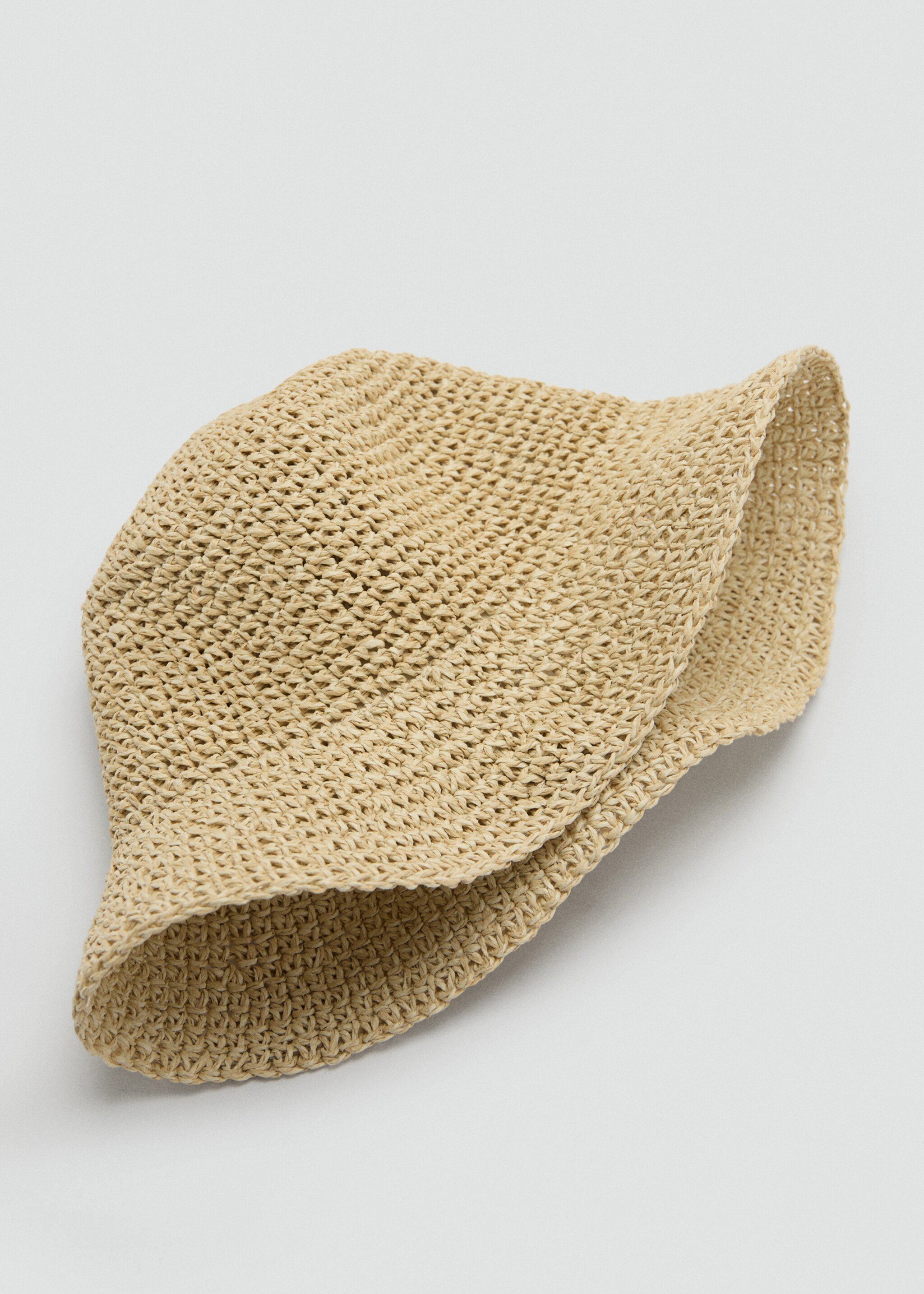 Natural fibre bucket hat - Details of the article 2, Ecru. Ref: 27037780-00.