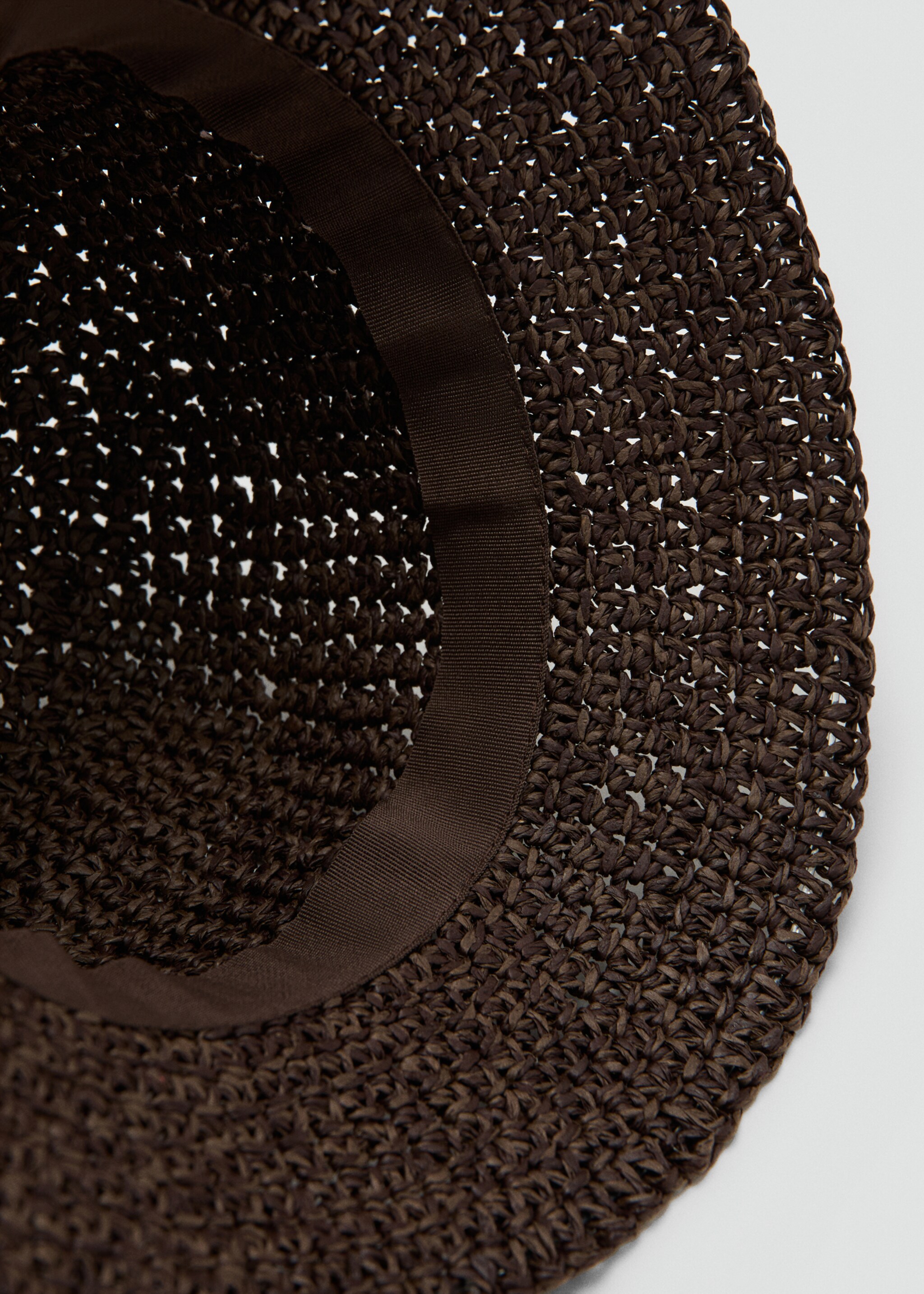 قبعة دلو من الألياف الطبيعية - تفاصيل المنتج 1, شوكولاتة. Ref: 27037780-00.