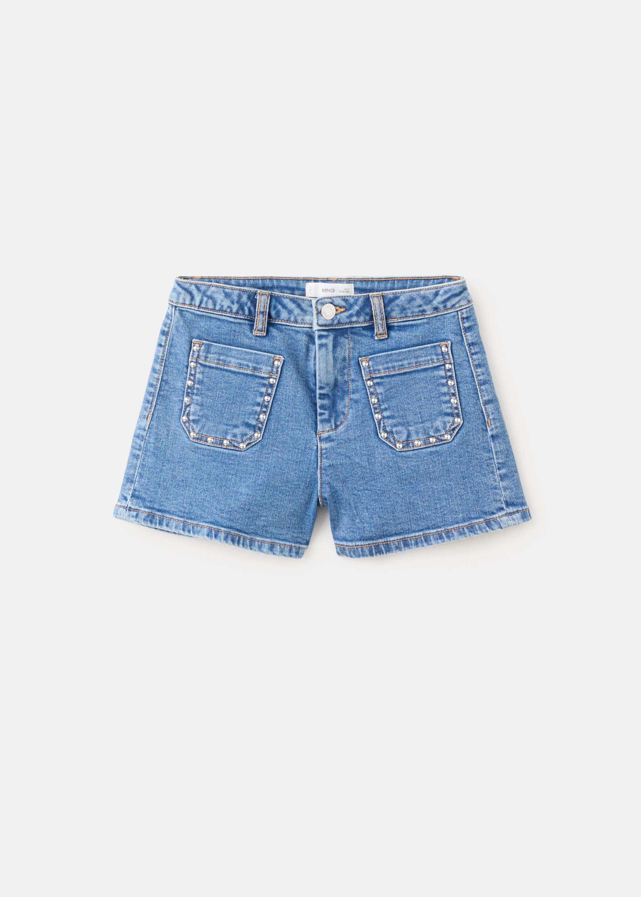 Short poches à clous - Article sans modèle, Bleu moyen. Ref: 27037781-00.