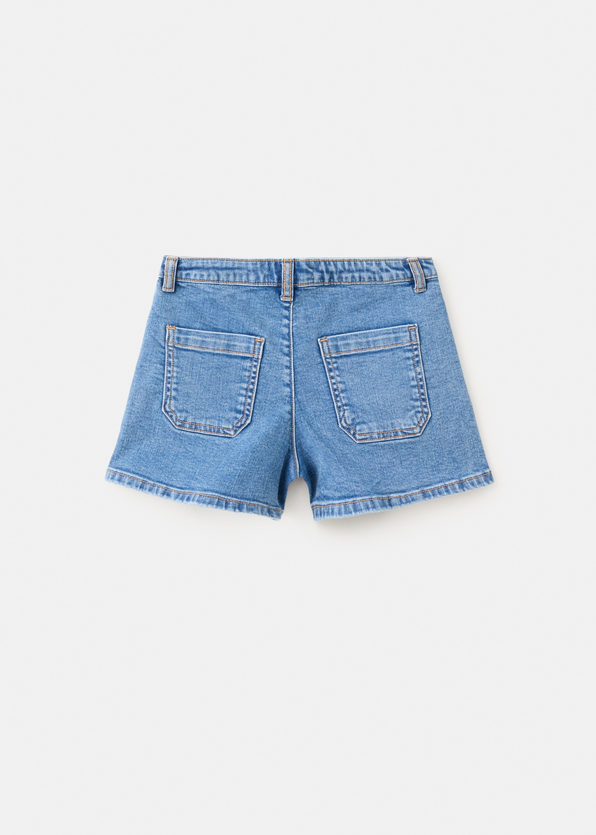 Short poches à clous - Verso de l’article, Bleu moyen. Ref: 27037781-00.