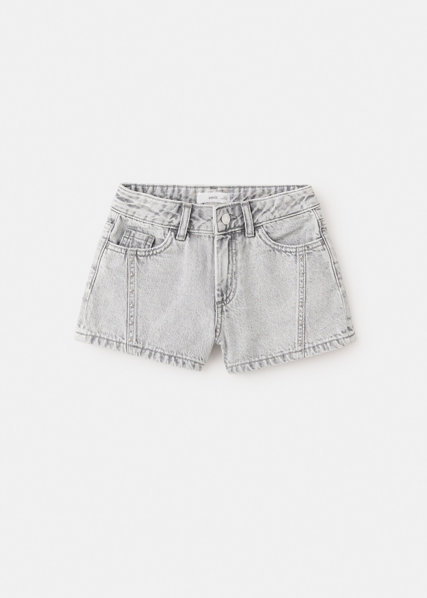 Denim shorts with stitching detail - Article without model
