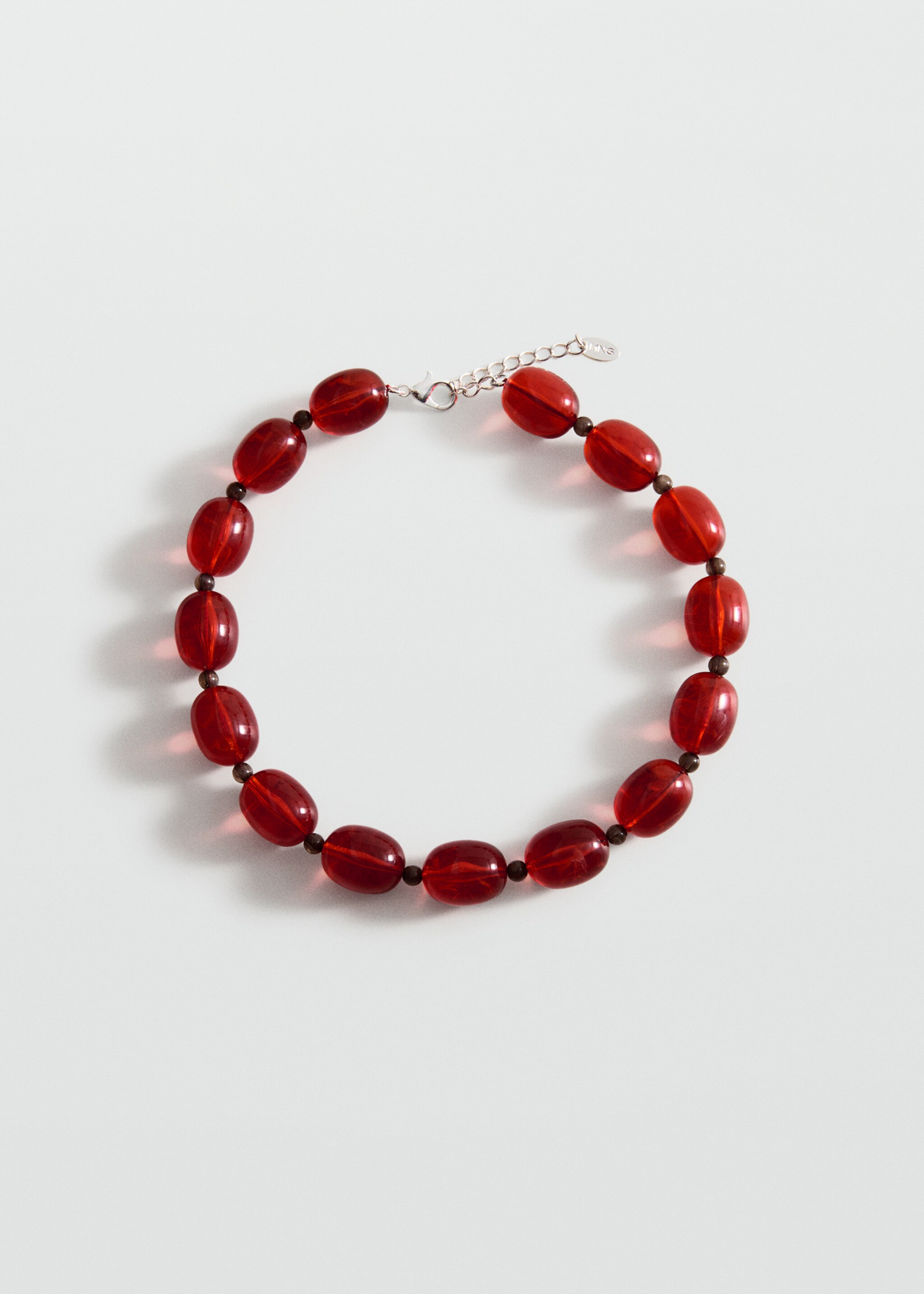 Collier maxi boules - Article sans modèle, Rouge-orangé. Ref: 27037790-00.