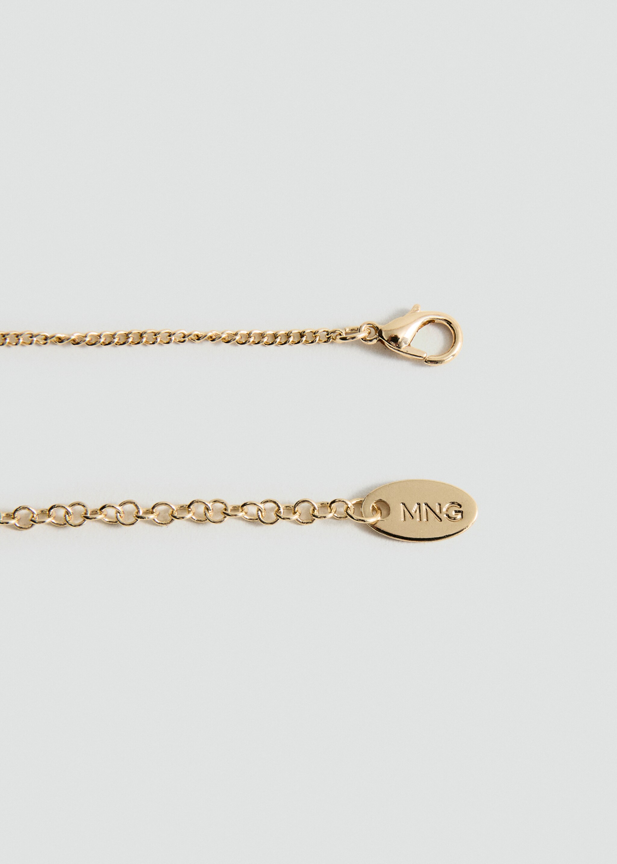 Contrasting pendant necklace - Details of the article 1, Gold. Ref: 27037792-00.