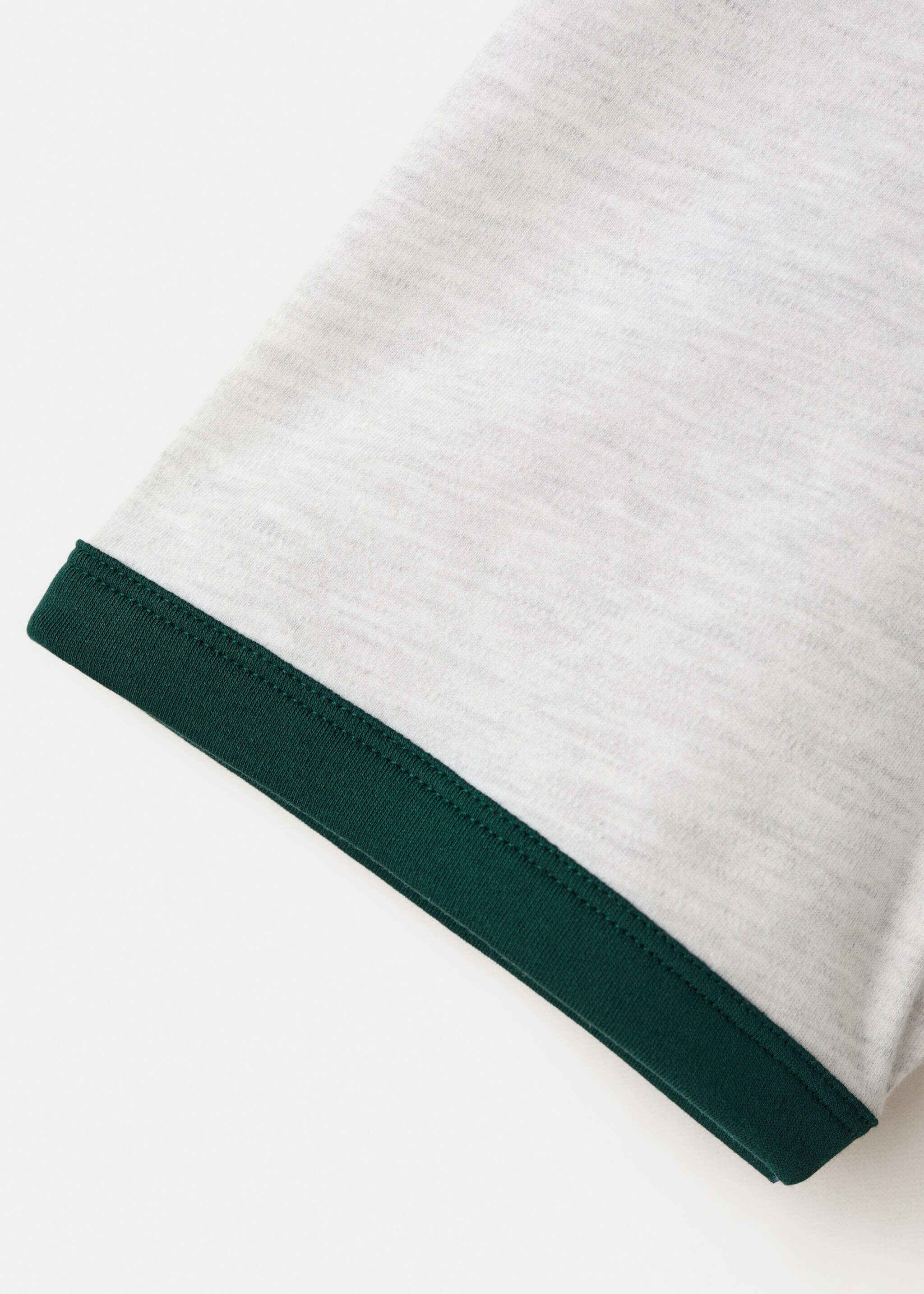 T-shirt coton liserés contrastants - Détail de l'article 0, Gris. Ref: 27037794-00.