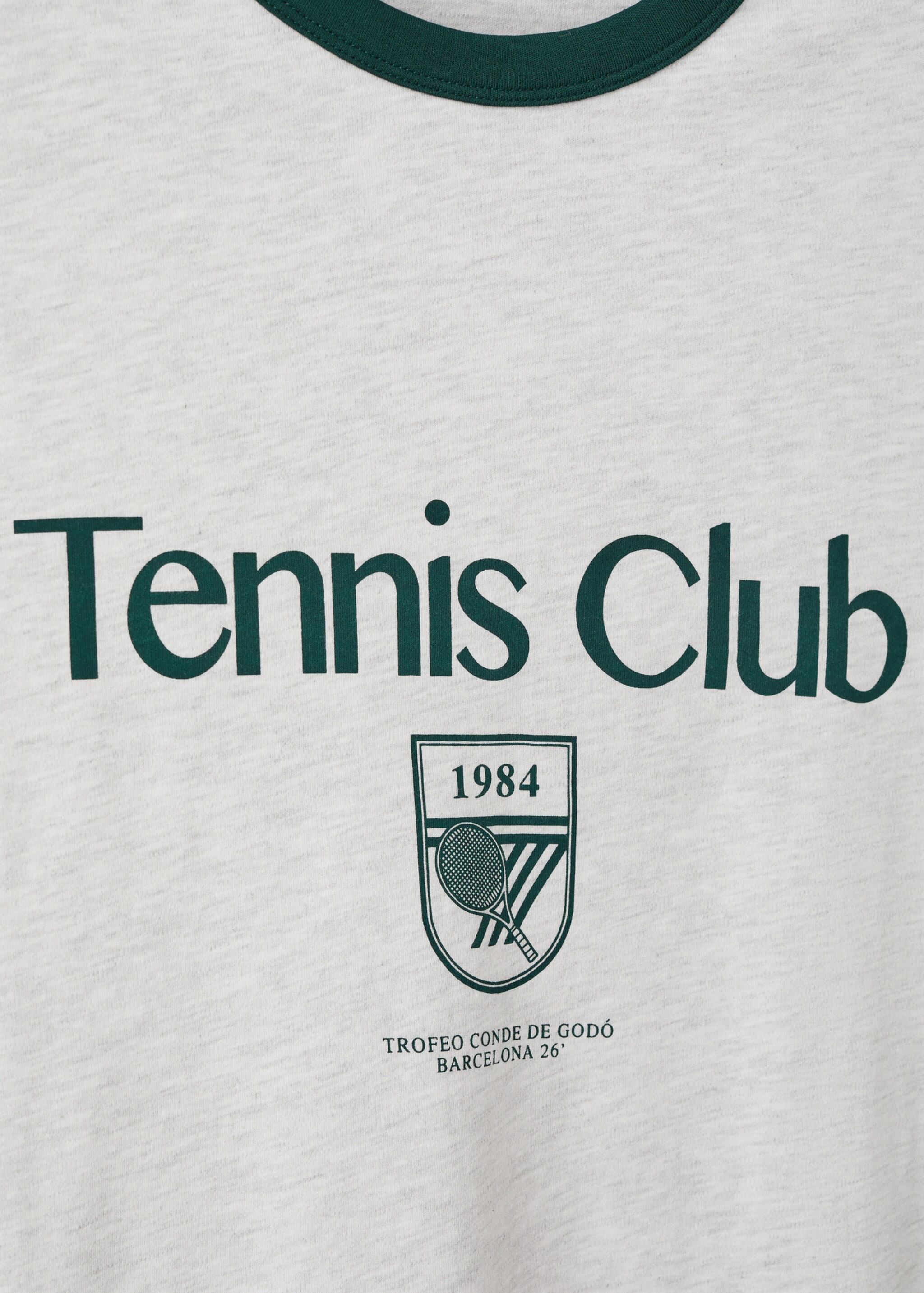 T-shirt coton liserés contrastants - Détail de l'article 8, Gris. Ref: 27037794-00.