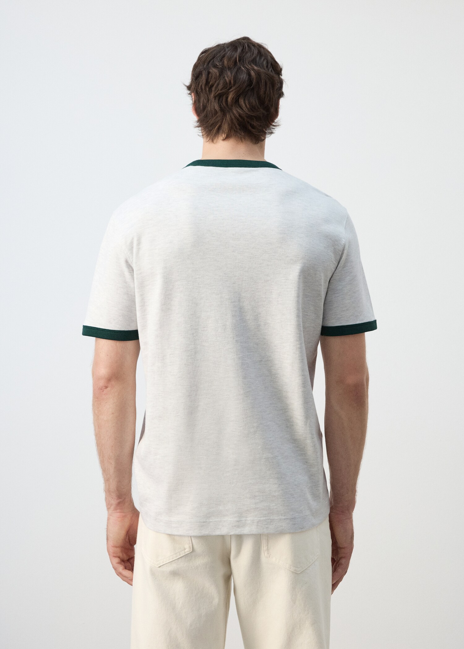 T-shirt coton liserés contrastants - Verso de l’article