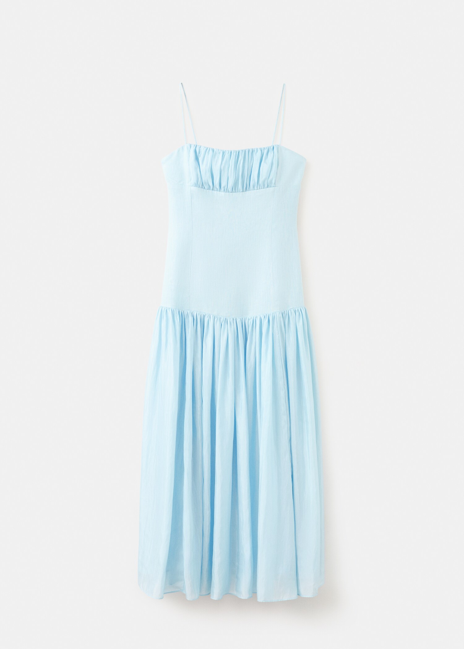 Ruched linen dress - Article without model