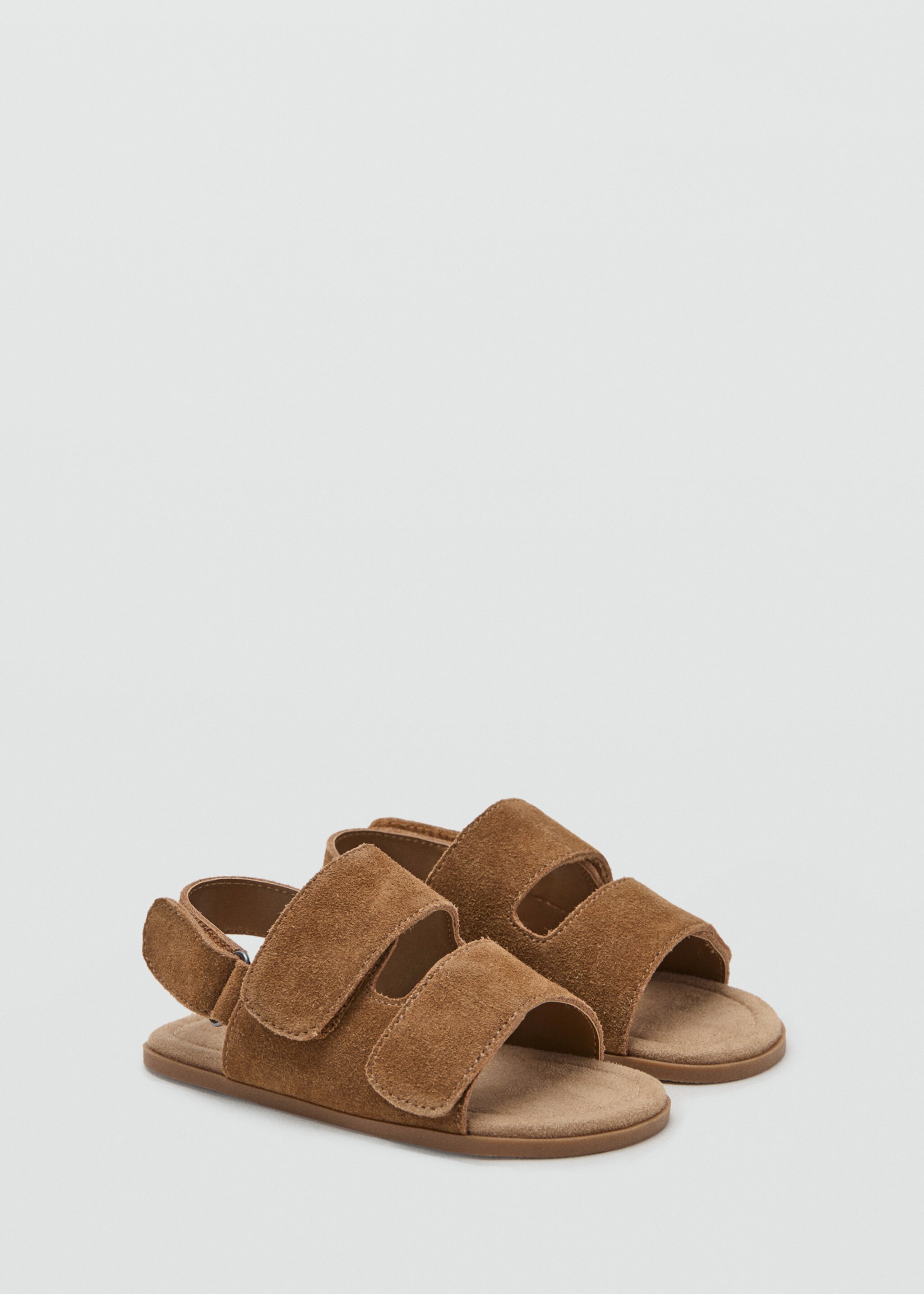 Leather sandals with straps - Medium plane, Medium Brown. Ref: 27037892-00.