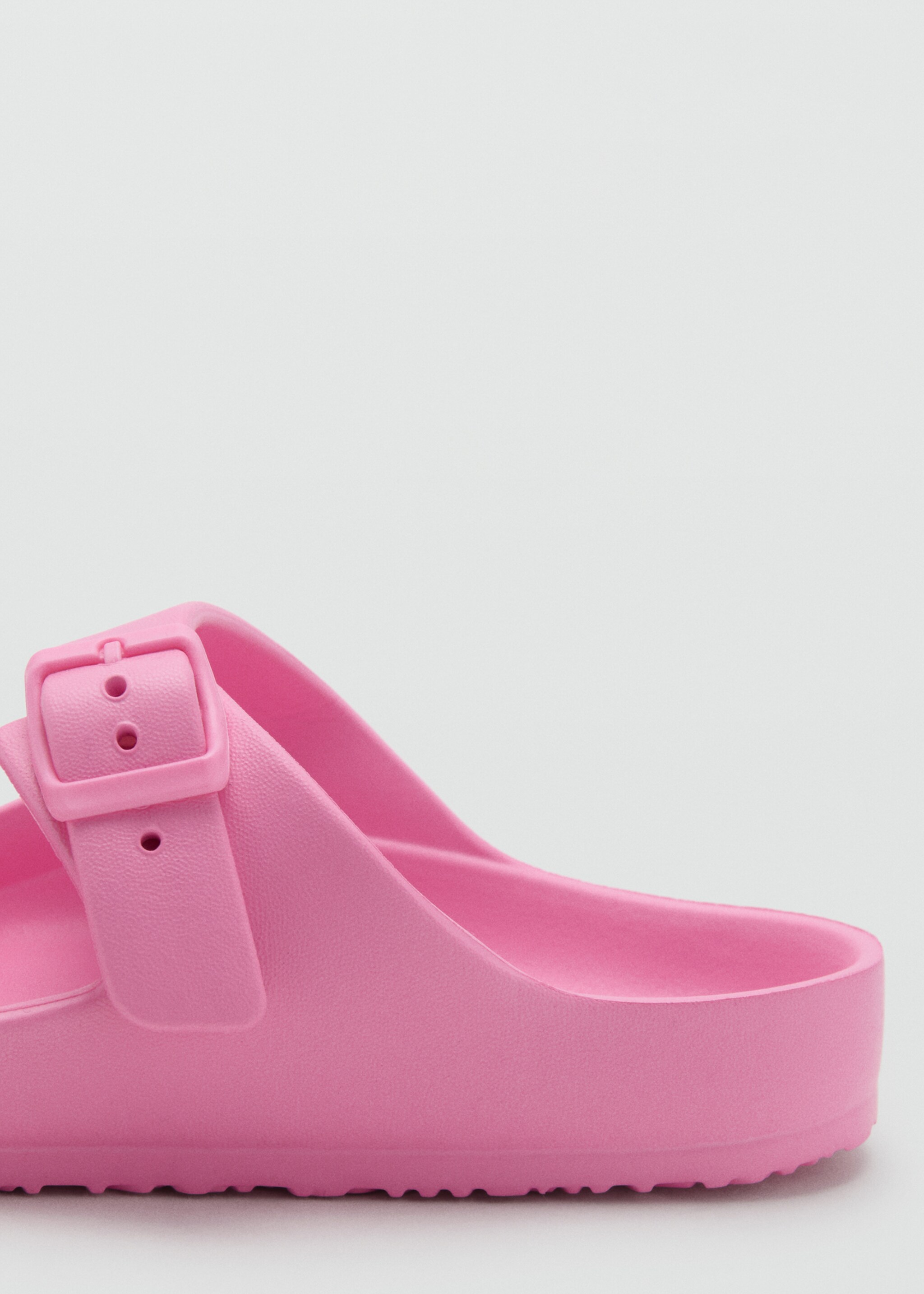 Rubberised buckle sandals - Details of the article 1, Pink. Ref: 27037904-00.