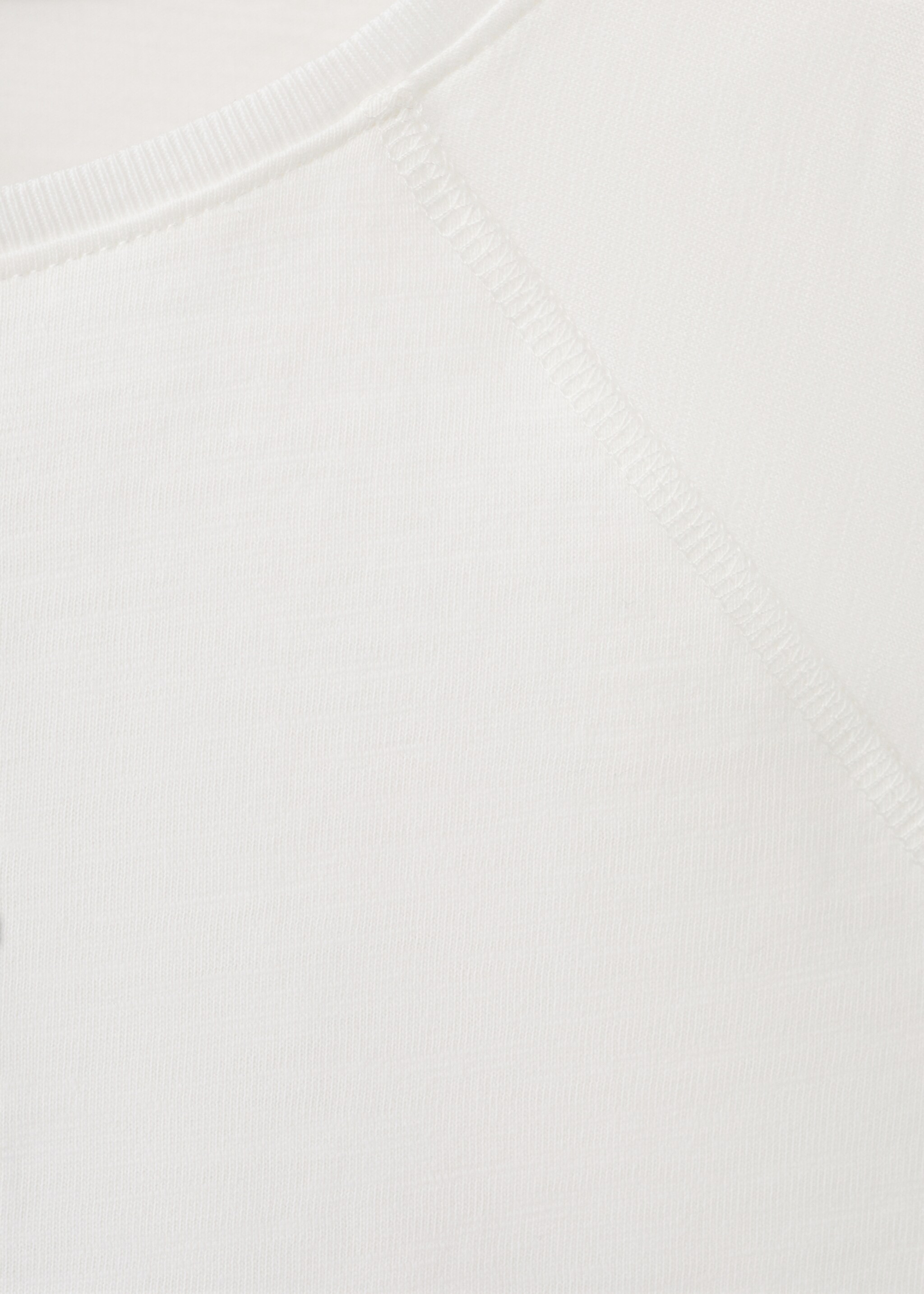 T-shirt crop coton - Détail de l'article 0, Blanc cassé. Ref: 27037906-00.